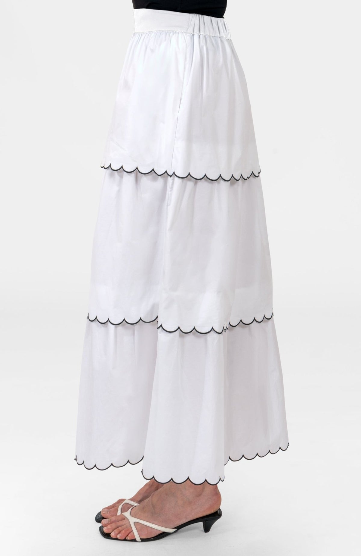 Scalloppini Skirt White