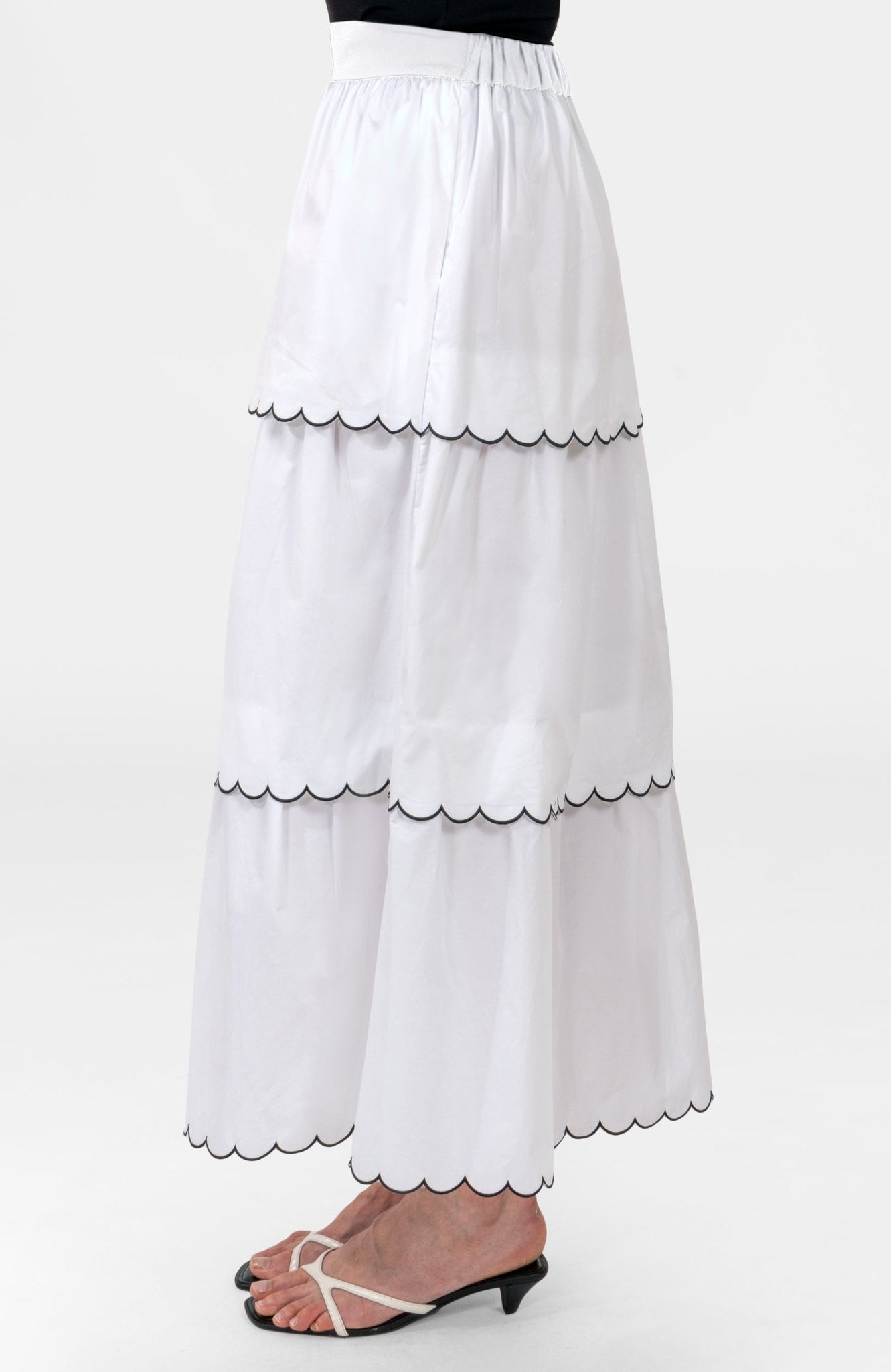 Scalloppini Skirt White
