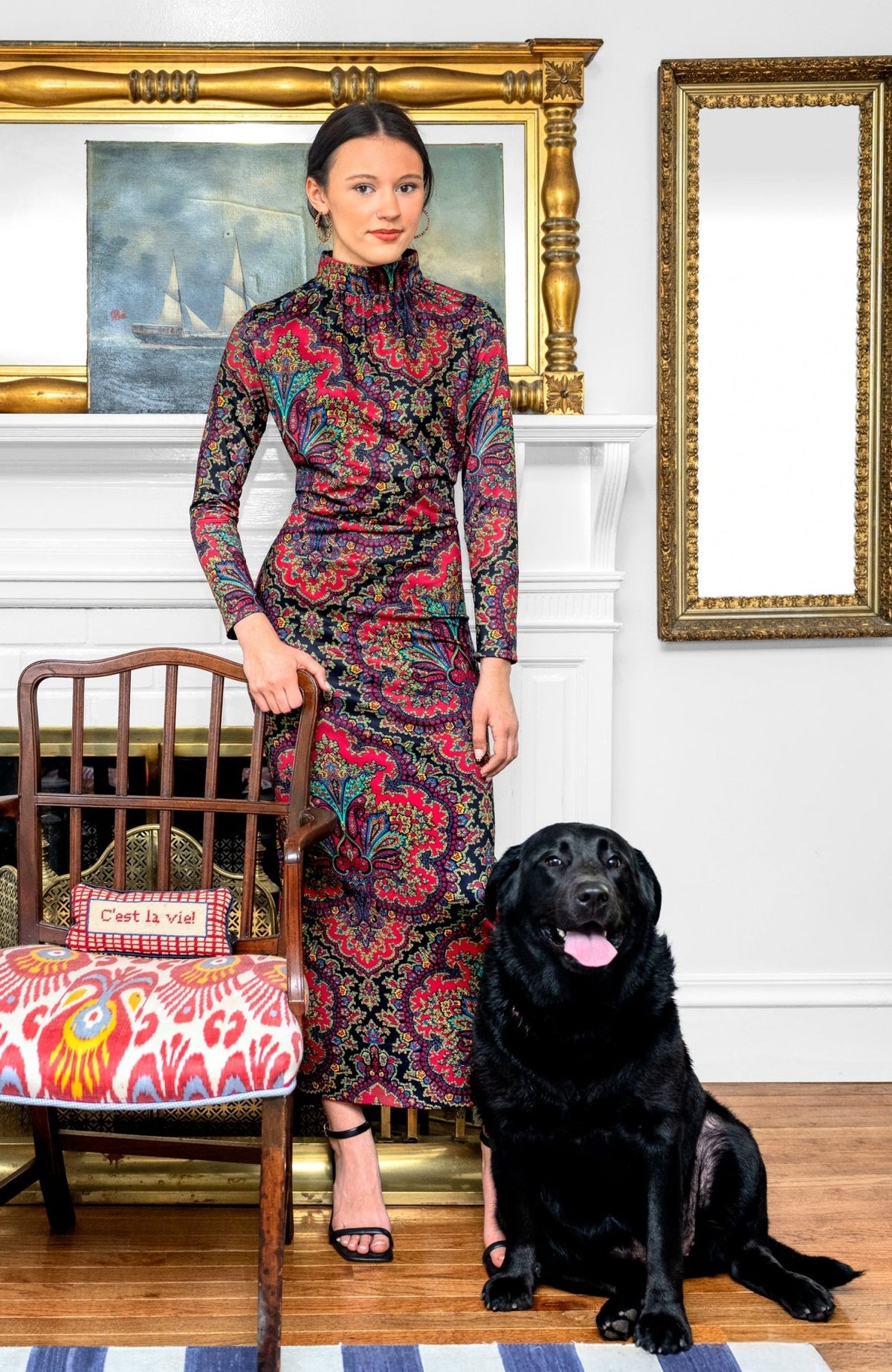 Scorching Hot Dress - Passion Paisley Black