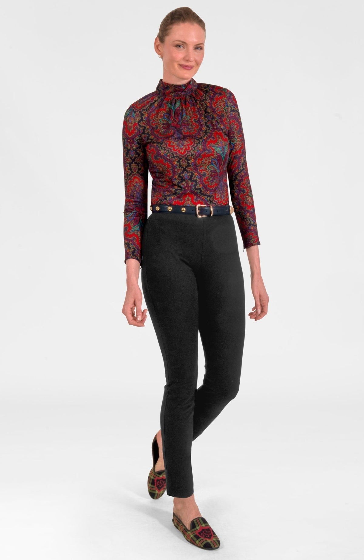 Scorching Hot Top - Passion Paisley Black