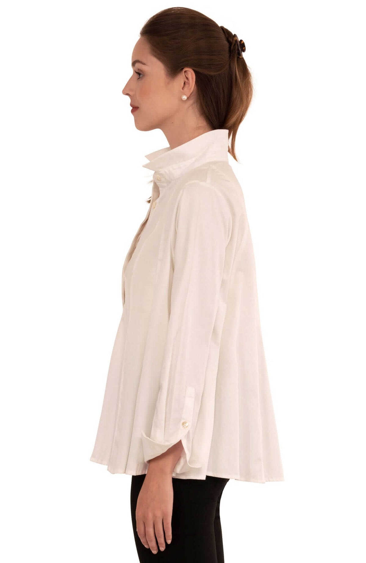 Seamed Cotton Top - Solid White