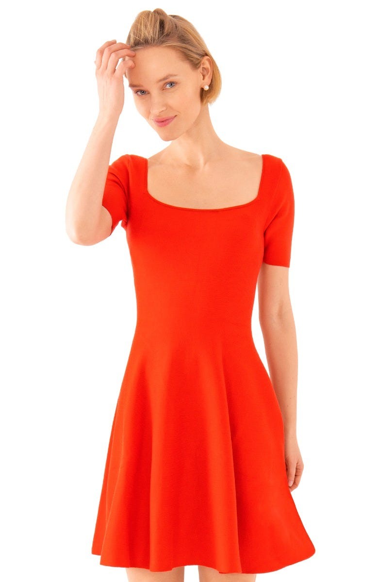 Senorita Dress - Solid - Final Sale Red