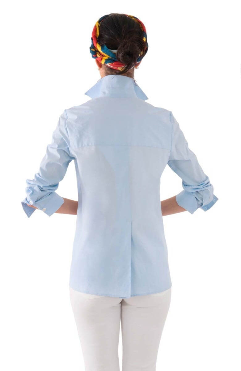 9-5 Cotton Poplin Shirt Periwinkle