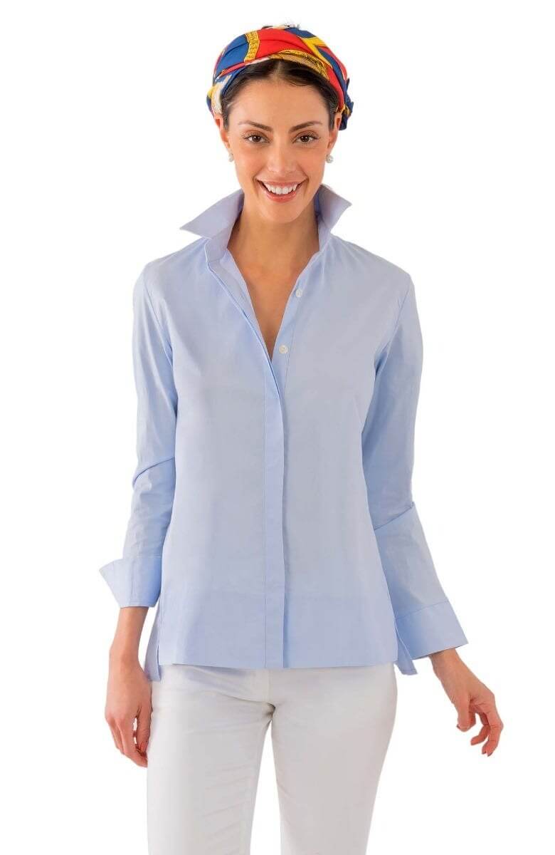 9-5 Cotton Poplin Shirt Periwinkle