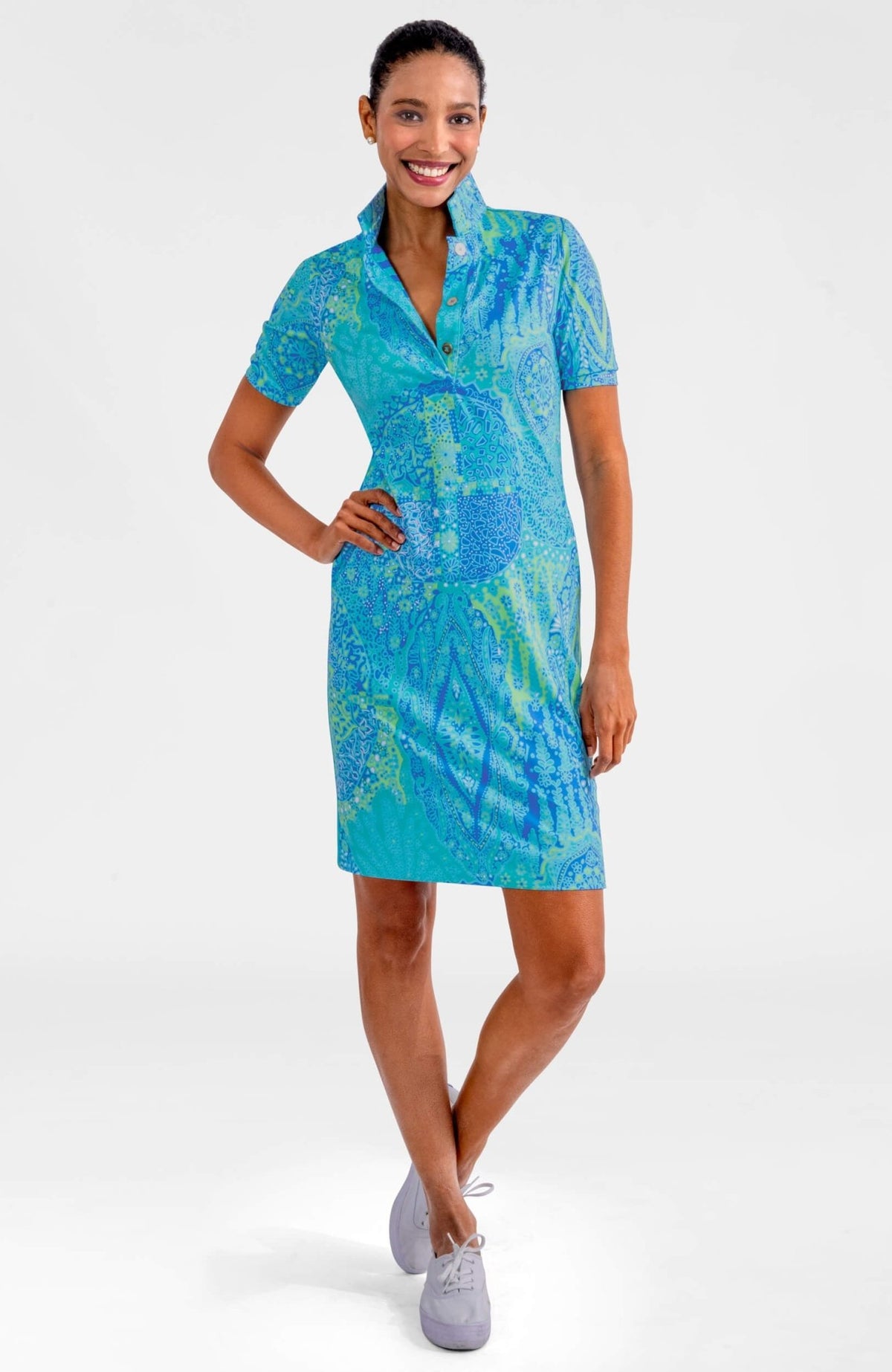 Serve It Up Dress - Grand Bazaar Turquoise