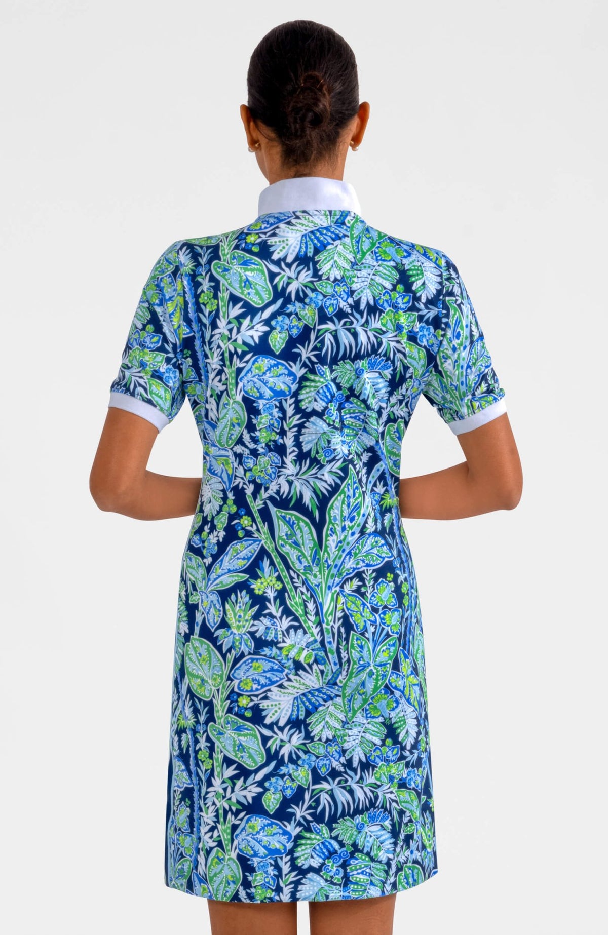Serve It Up Dress - Vintage Vines Navy