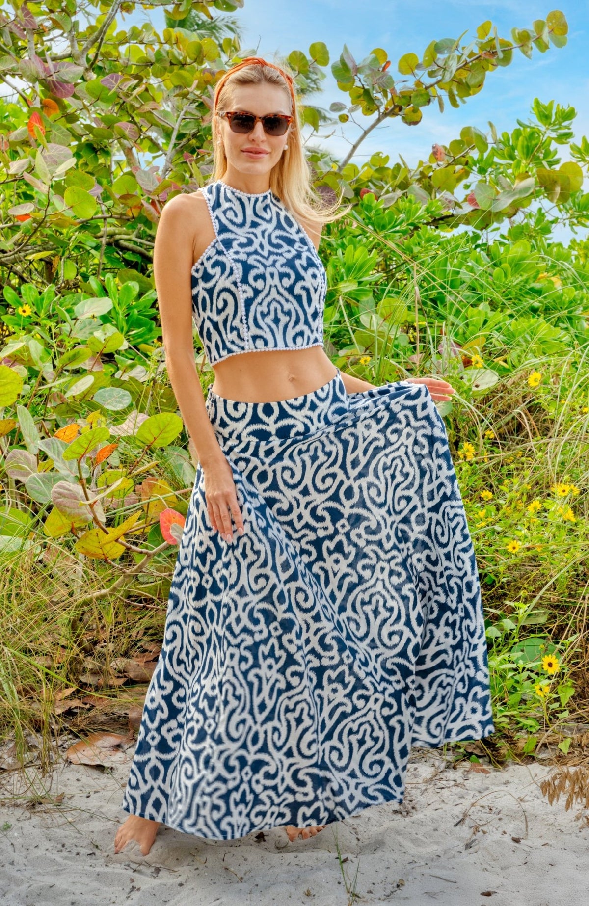 Sexy Summer Skirt - Arabesque Navy