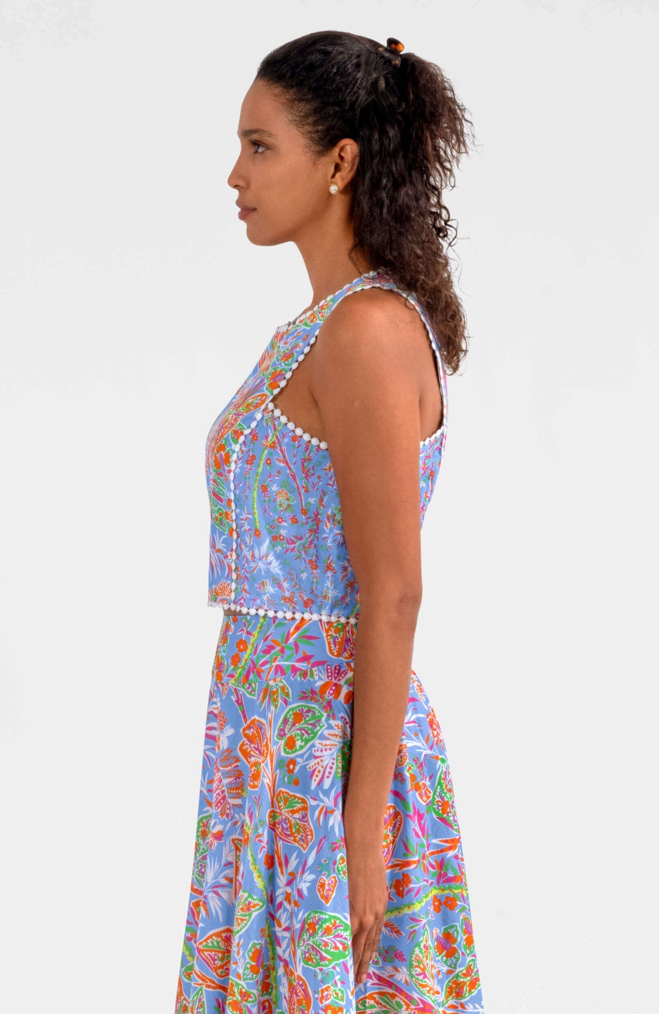 Sexy Summer Top - Vintage Vines Periwinkle