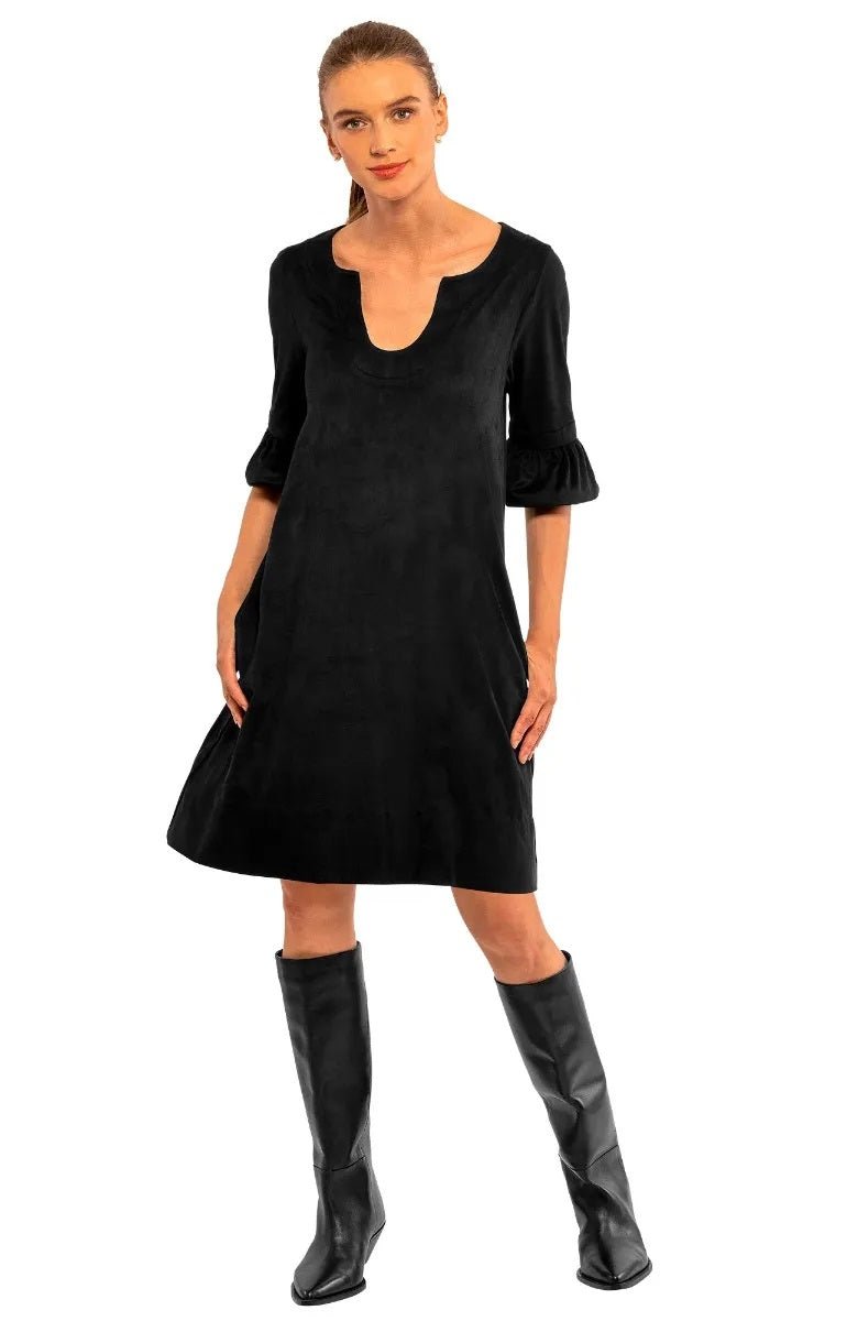 Shake Your Tushy Dress - Solid Suede Black / S Shake Your Tushy Dress - Solid Suede Black / S