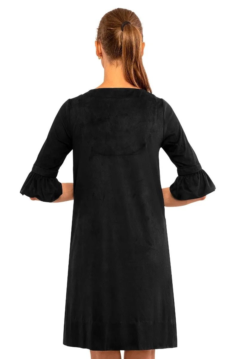 black suede dress Shake Your Tushy Dress
