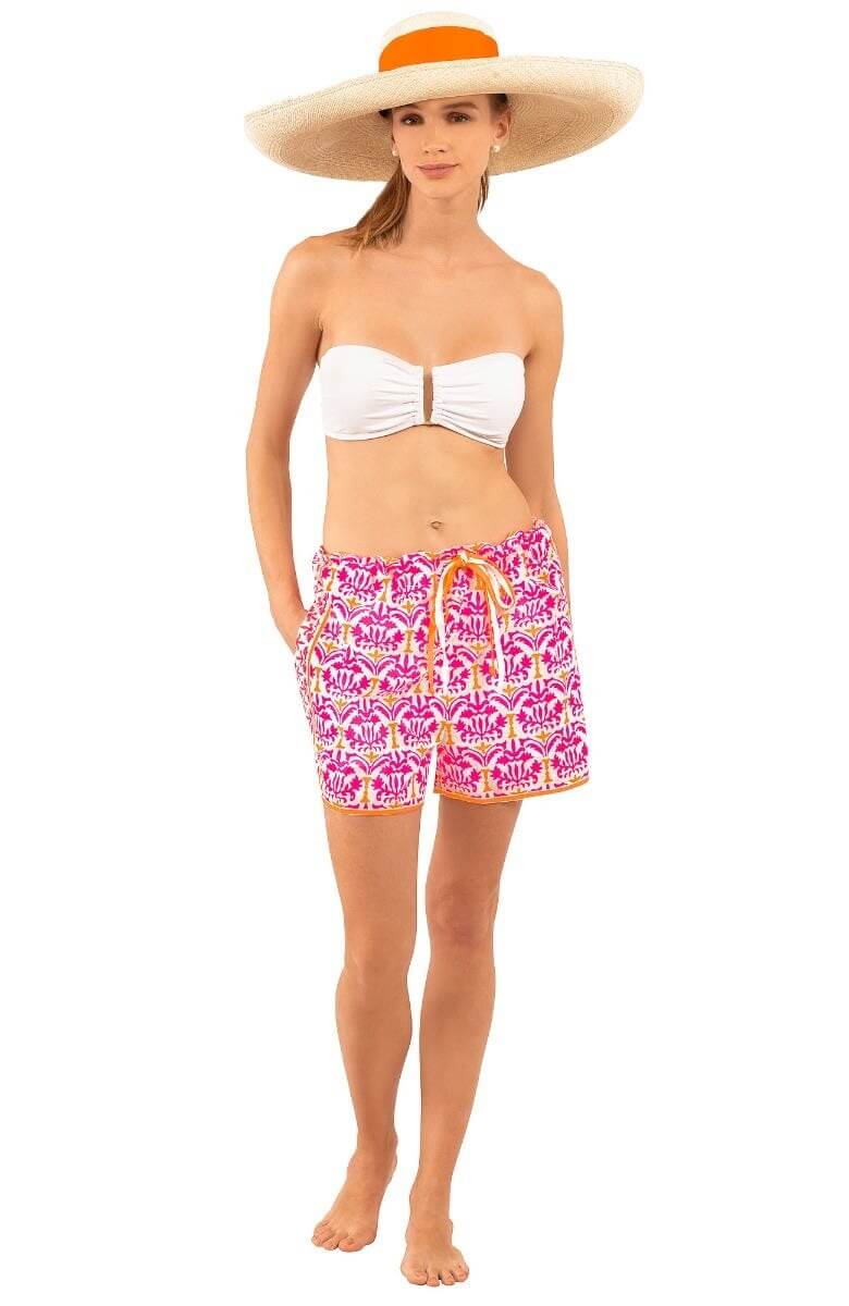 Beach Shorts - East India Pink Orange