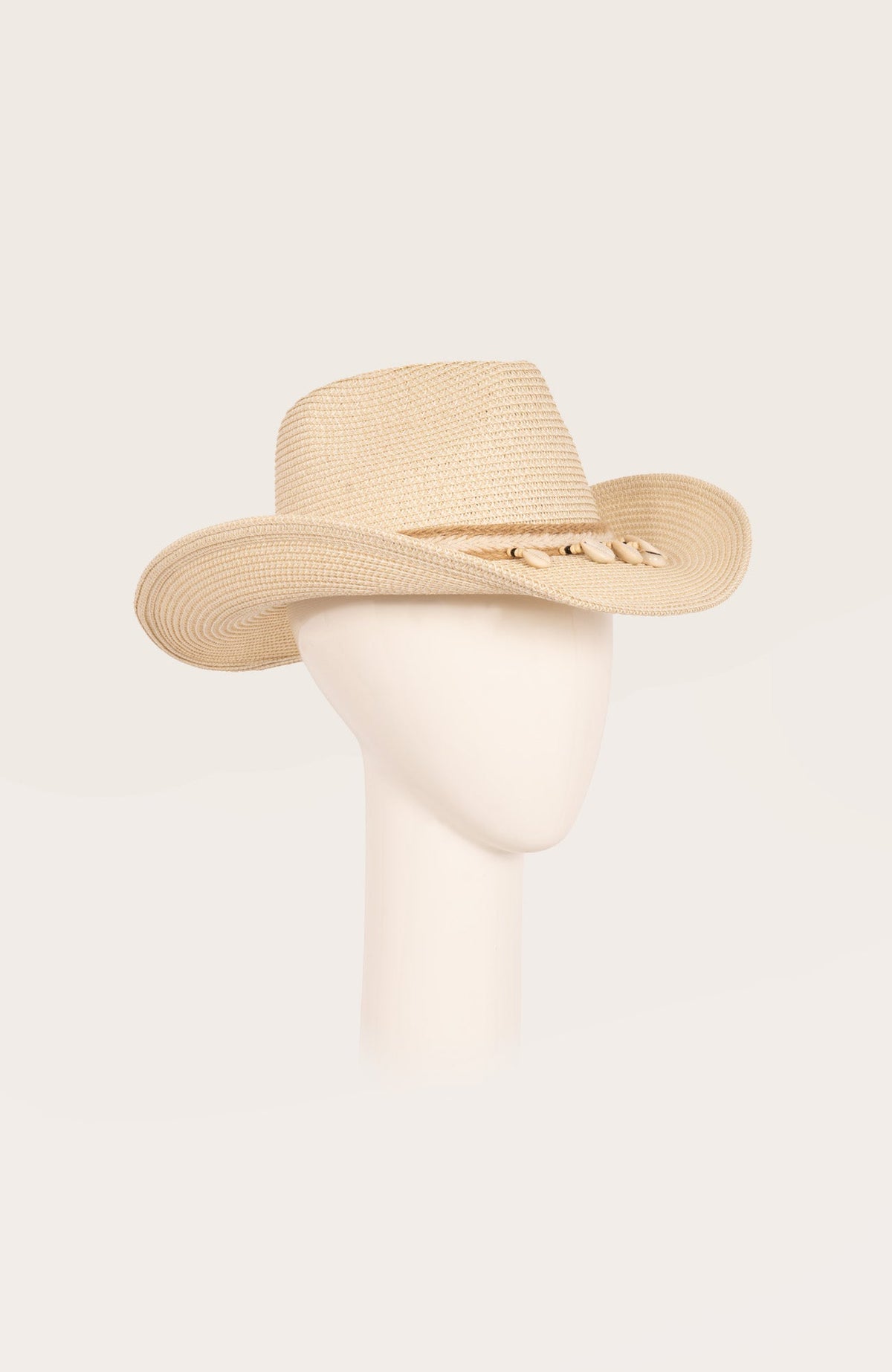 Shelly - Mermaid Cowboy Straw Hat Ivory One Size