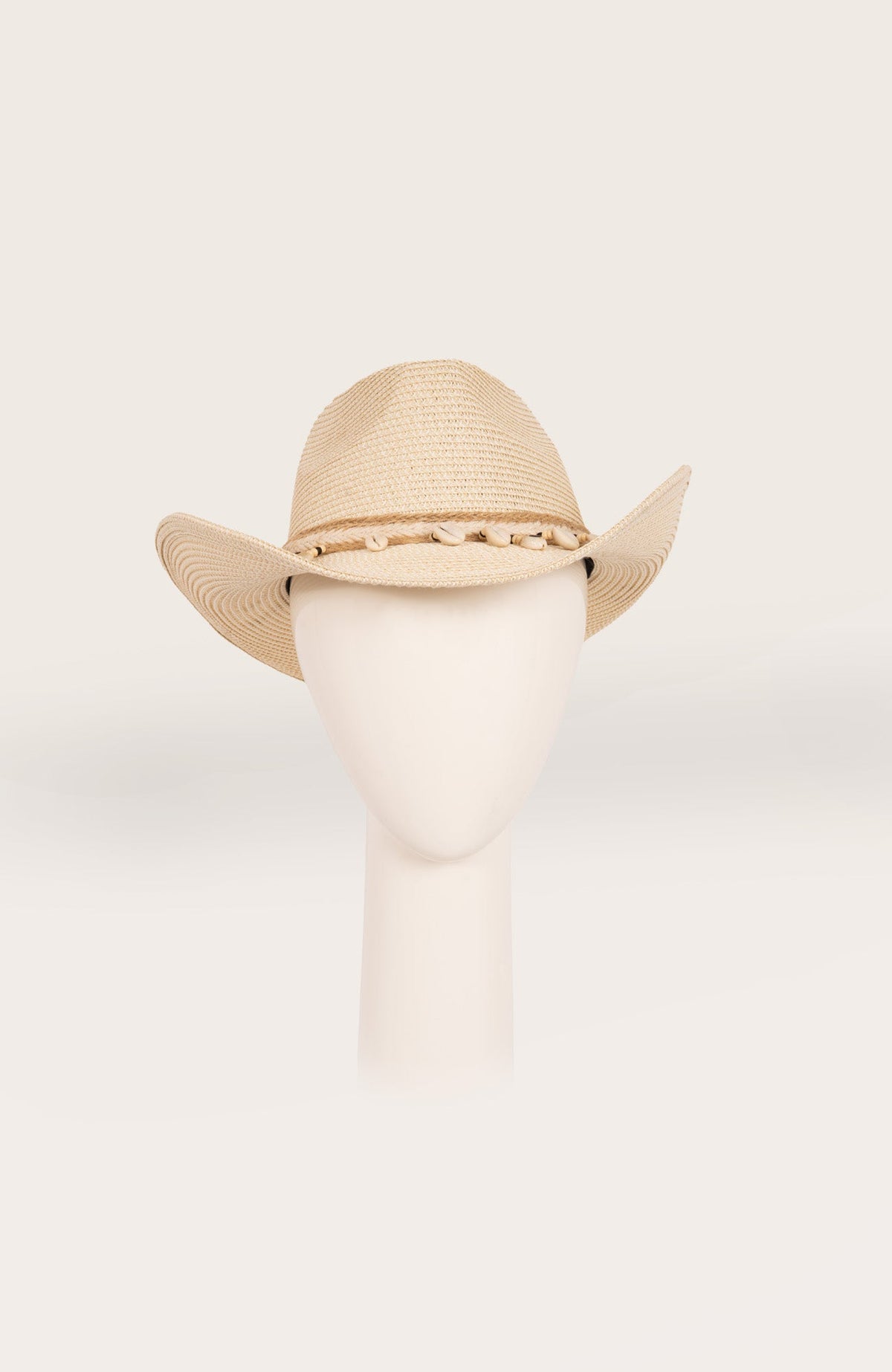 Shelly - Mermaid Cowboy Straw Hat Ivory One Size