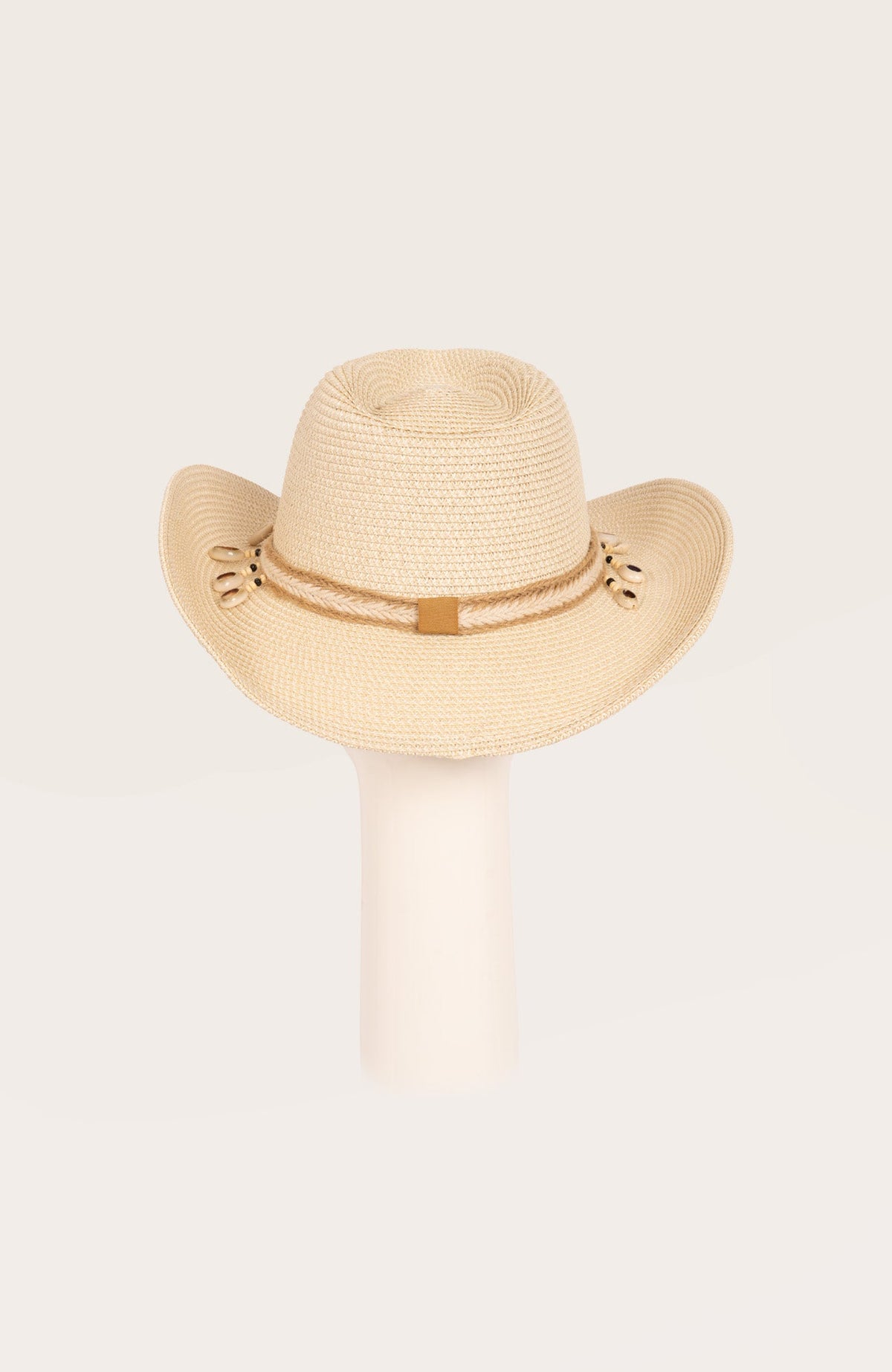 Shelly - Mermaid Cowboy Straw Hat Ivory One Size
