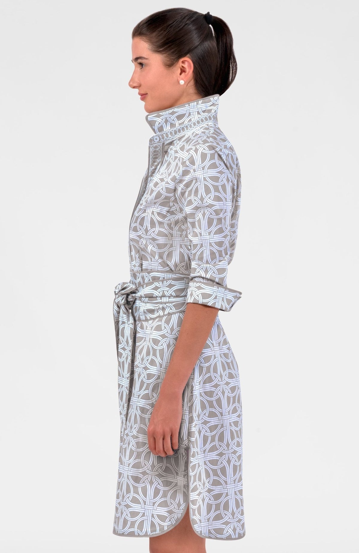 Shirt Tail Dress - Ring Toss Khaki