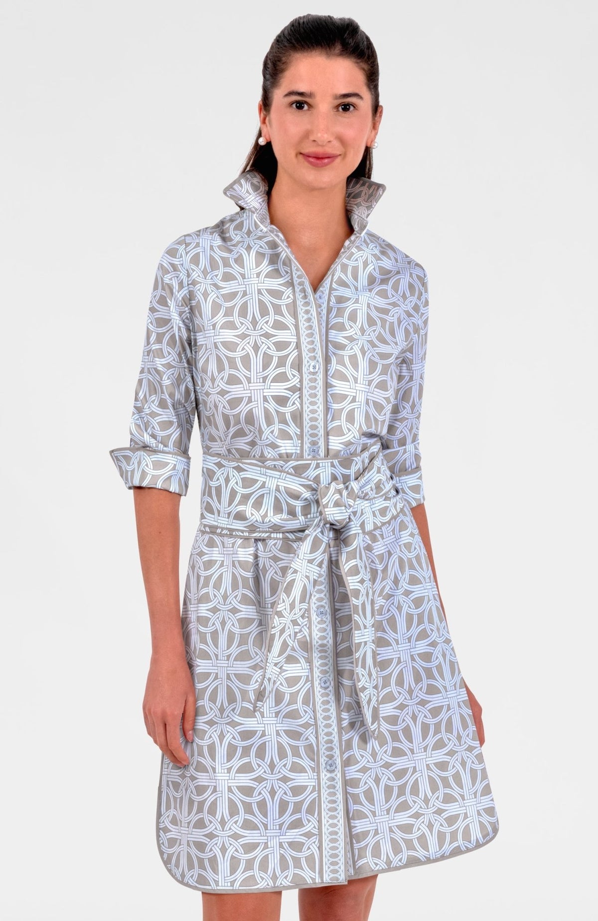 Shirt Tail Dress - Ring Toss Khaki