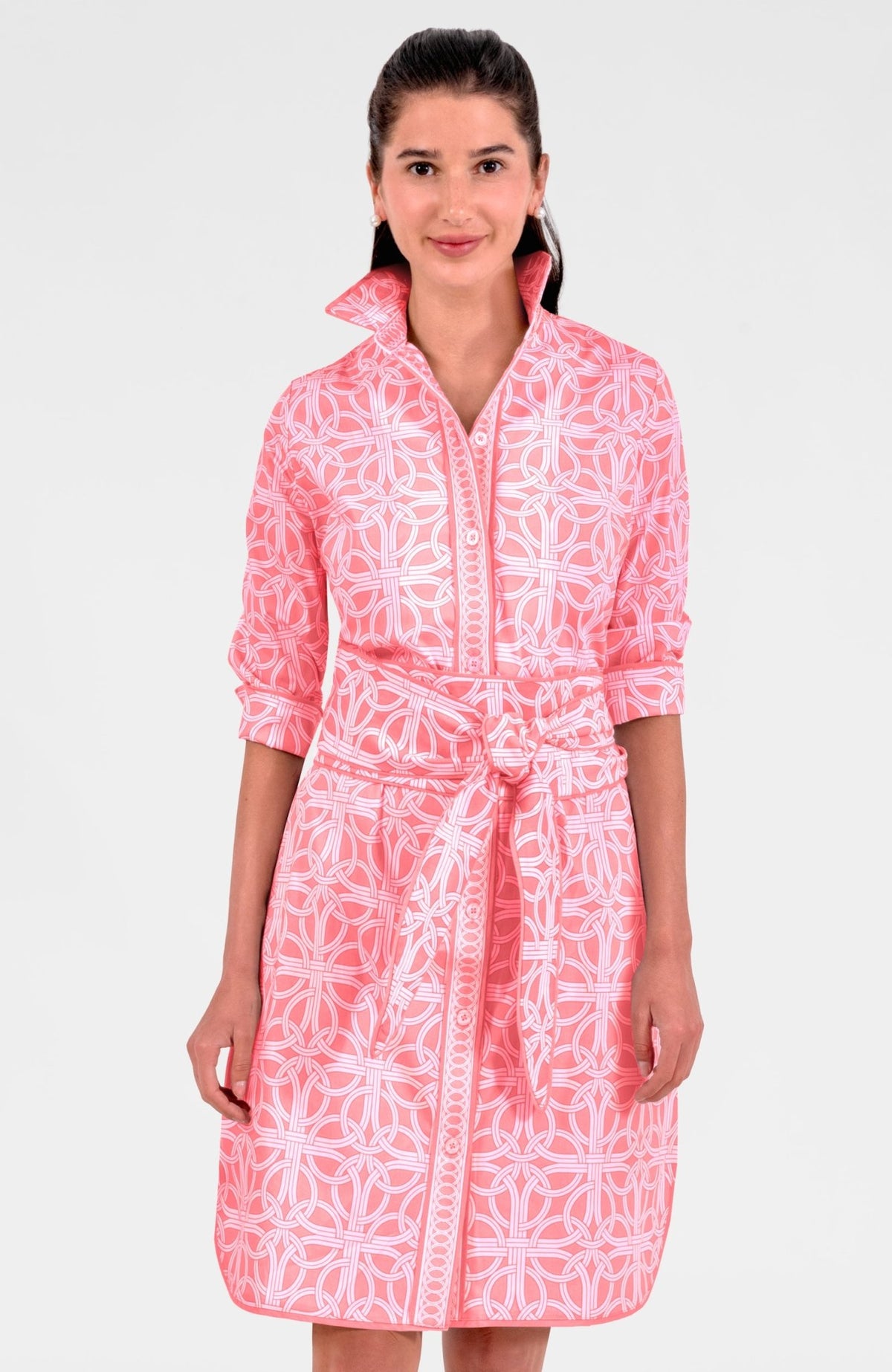 Shirt Tail Dress - Ring Toss Melon