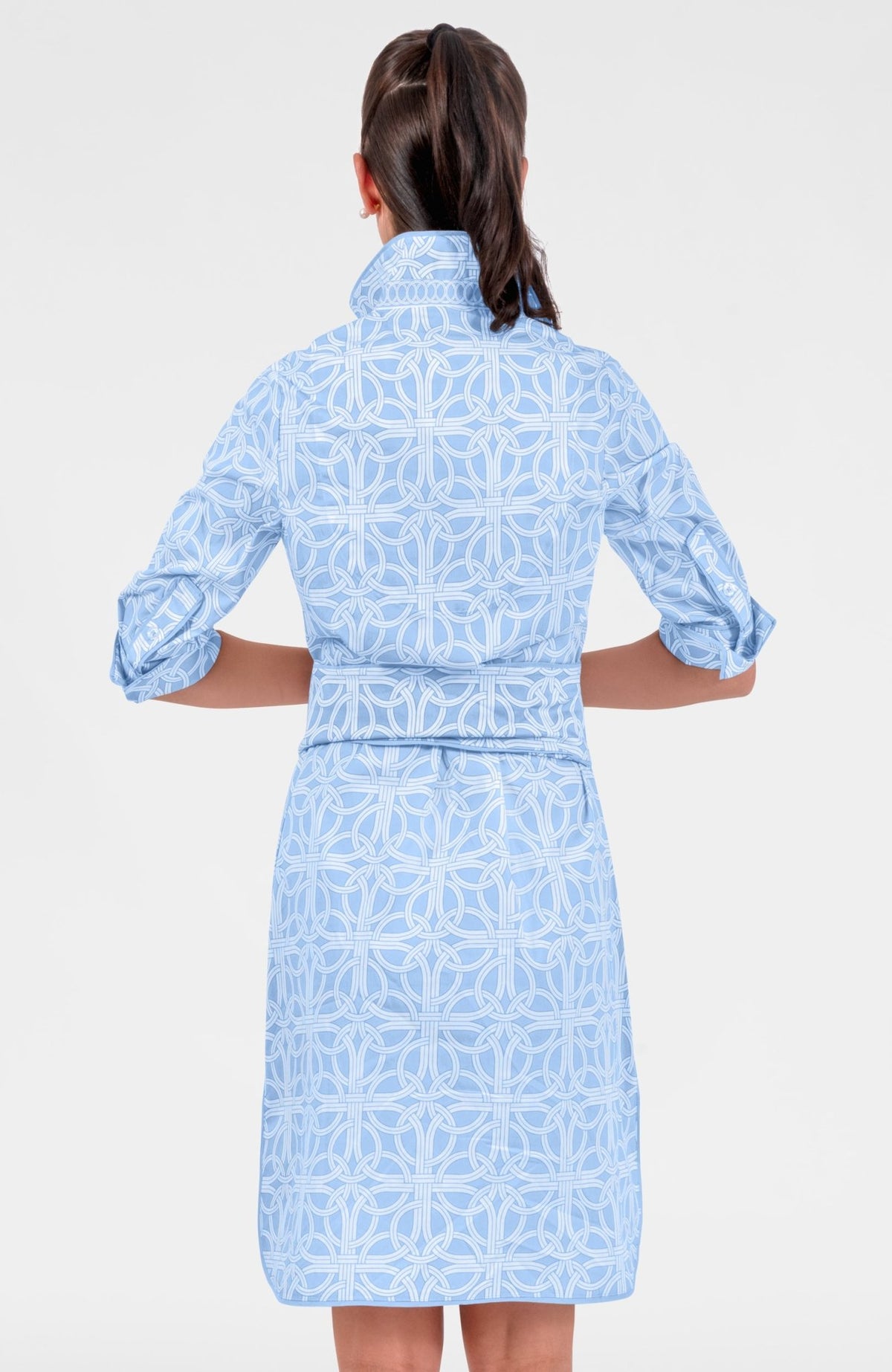 Shirt Tail Dress - Ring Toss Periwinkle