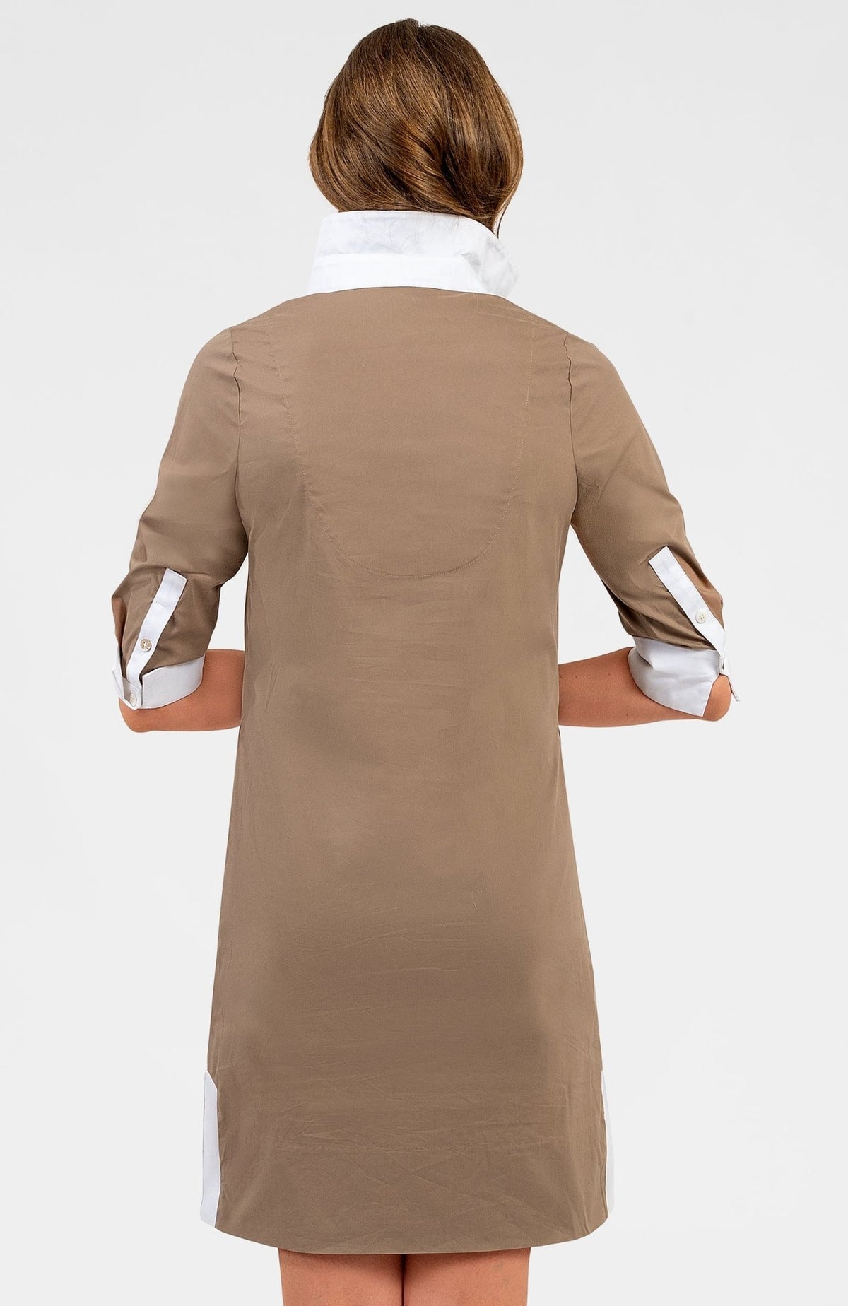 Shirt Tail Dress - Solid Khaki