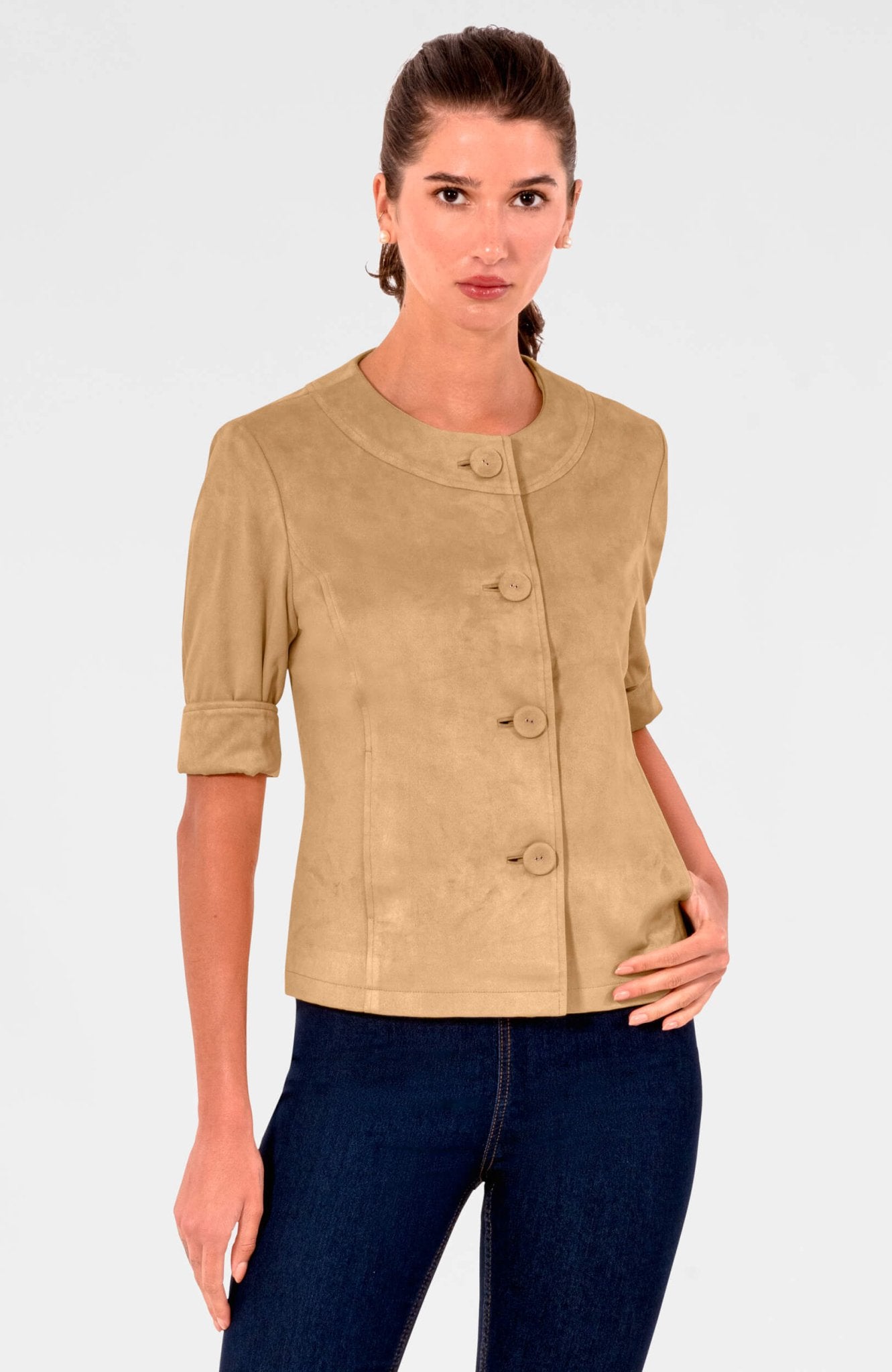 Short Stop Jacket - Ultra Suede - Final Sale Khaki