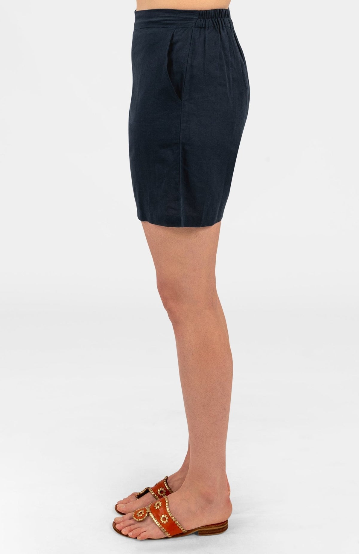 Shorts - Linen Navy