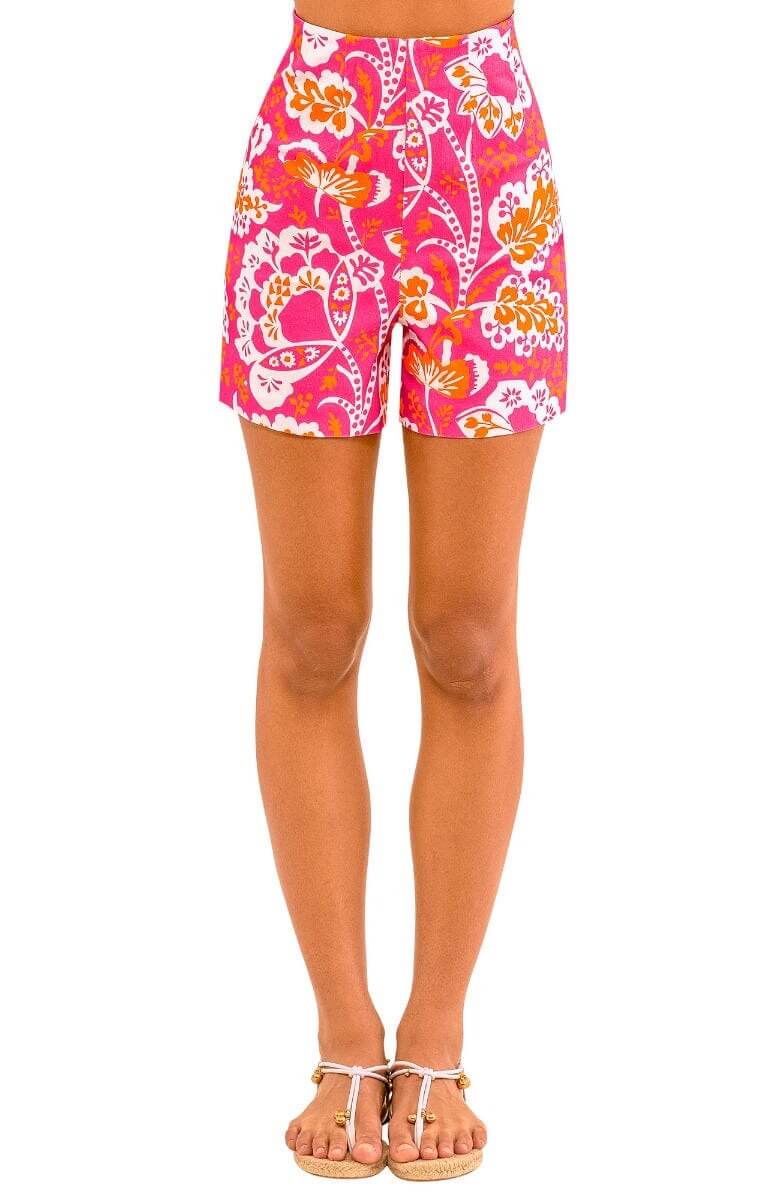 Shorty Shorts - Flora Pink Orange