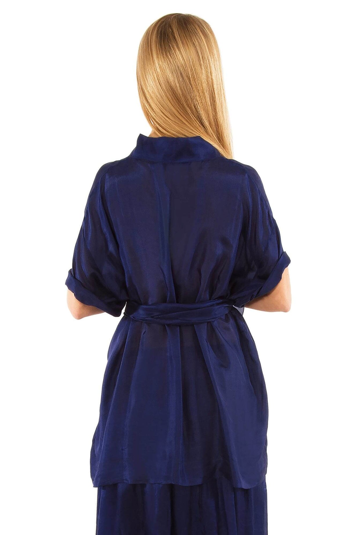 Silk Kimono Jacket - Final Sale Navy