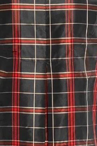 Silk Juliette Blouse - Plaid Black