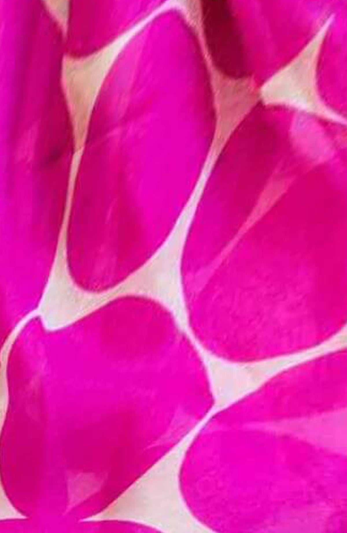 Silk Scarf - Polka Dot White Fuchsia One Size