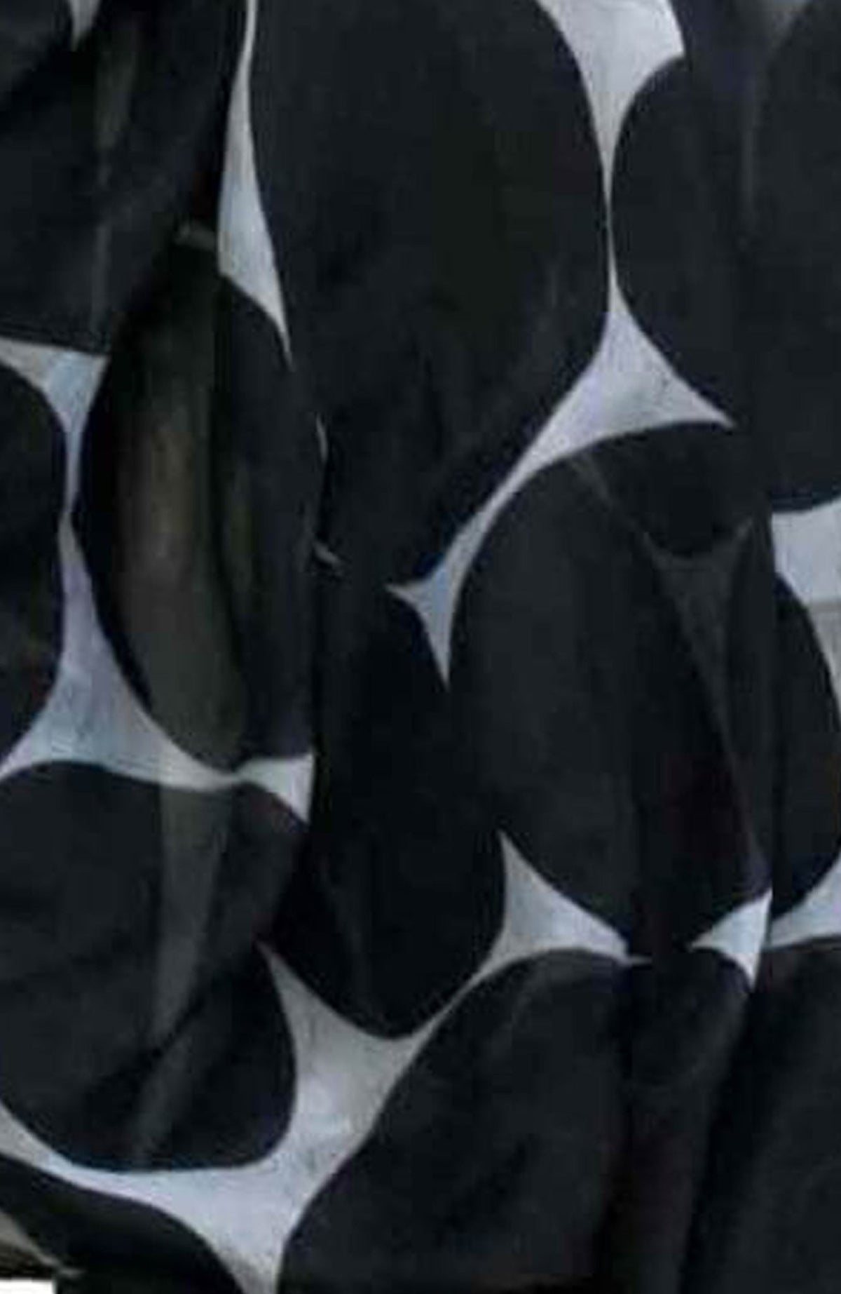 Silk Scarf - Polka Dot Black White One Size