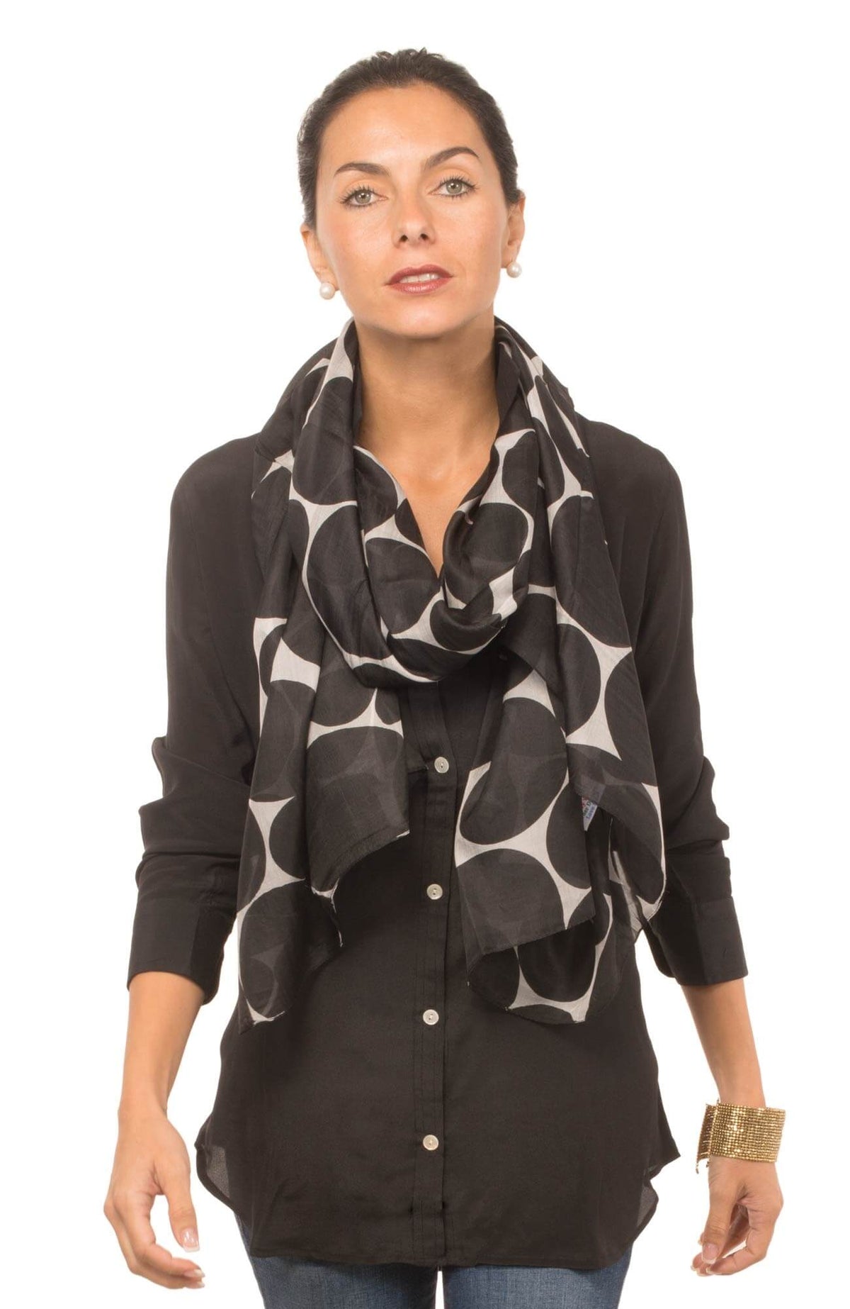 Silk Scarf - Polka Dot