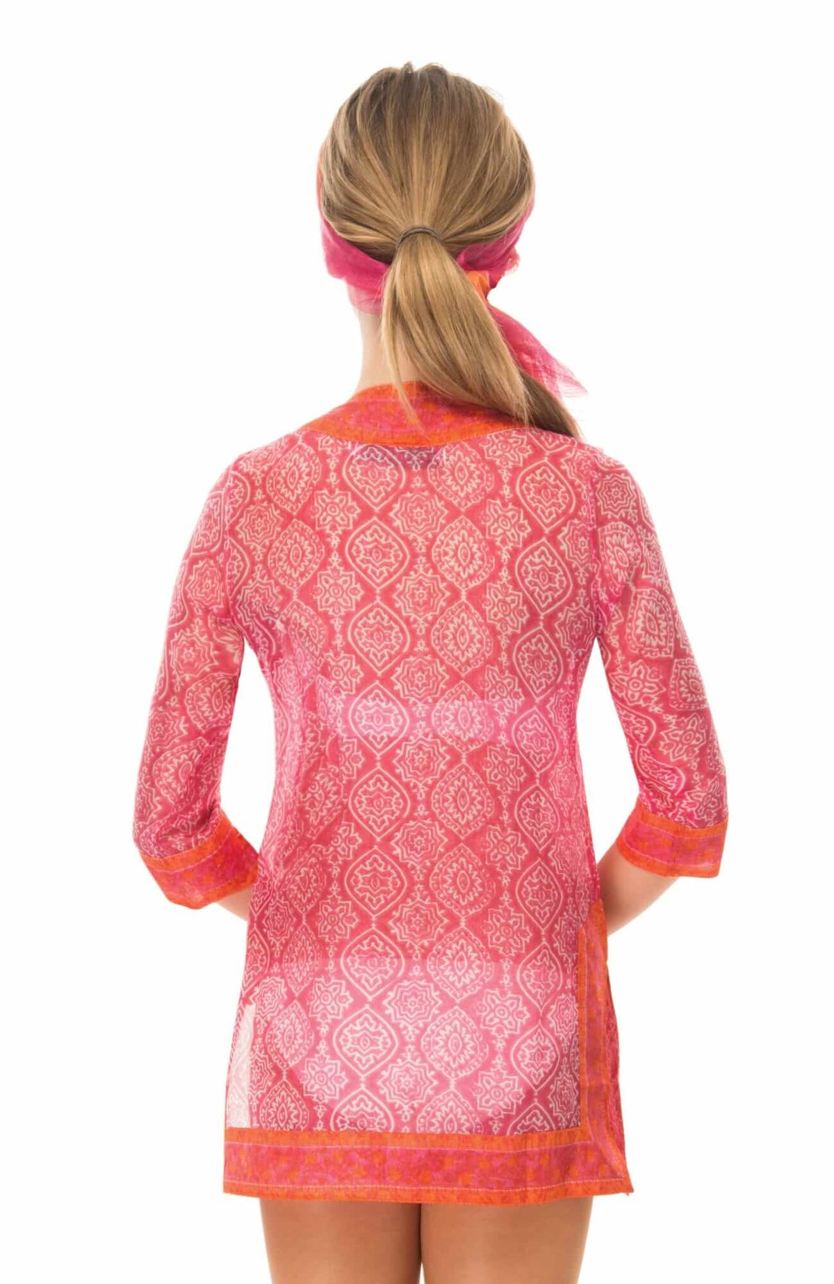 Silk Tunic - Easy Breezy Pink Orange