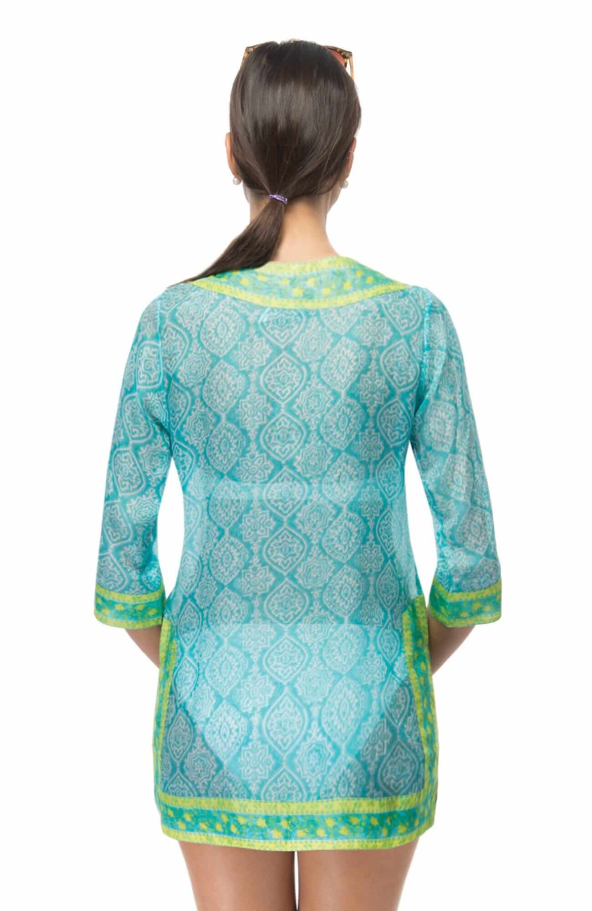 Silk Tunic - Easy Breezy Turq Lime