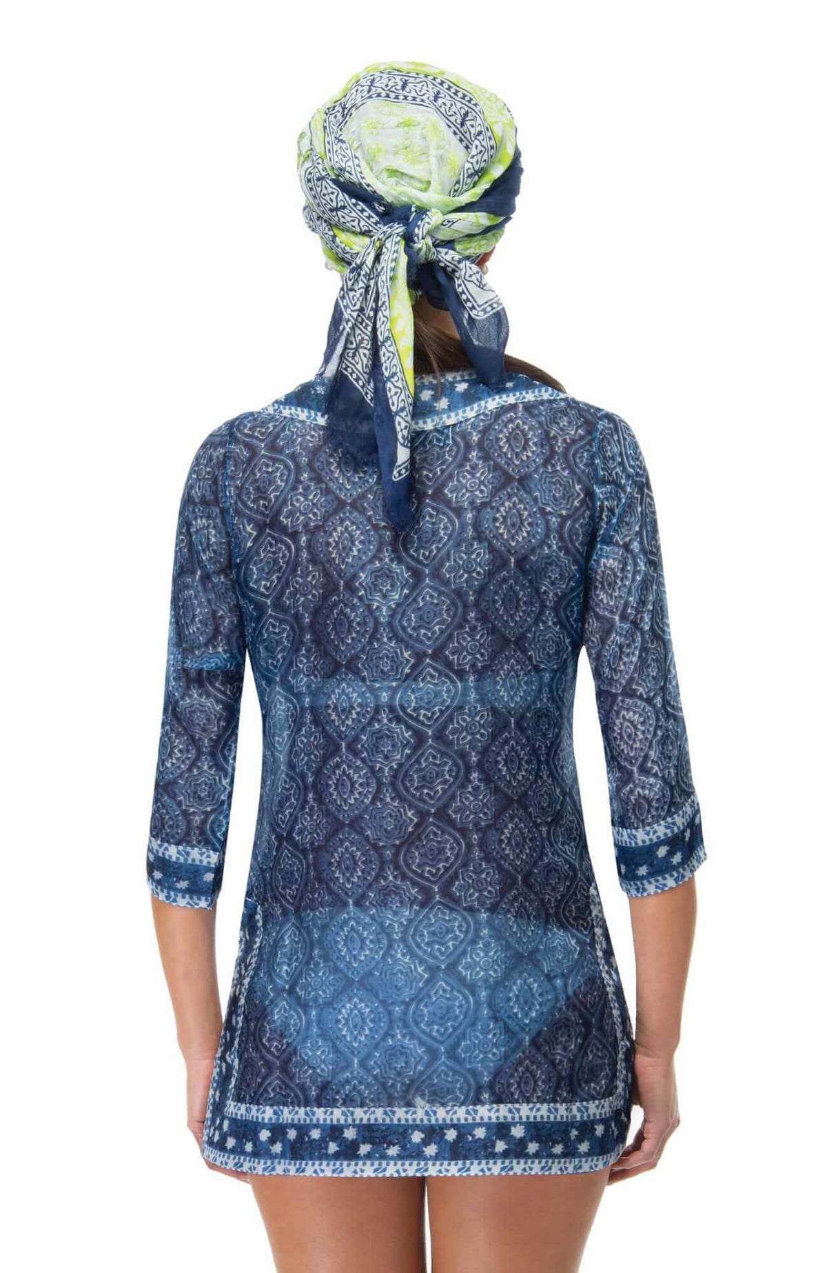 Silk Tunic - Easy Breezy Navy White