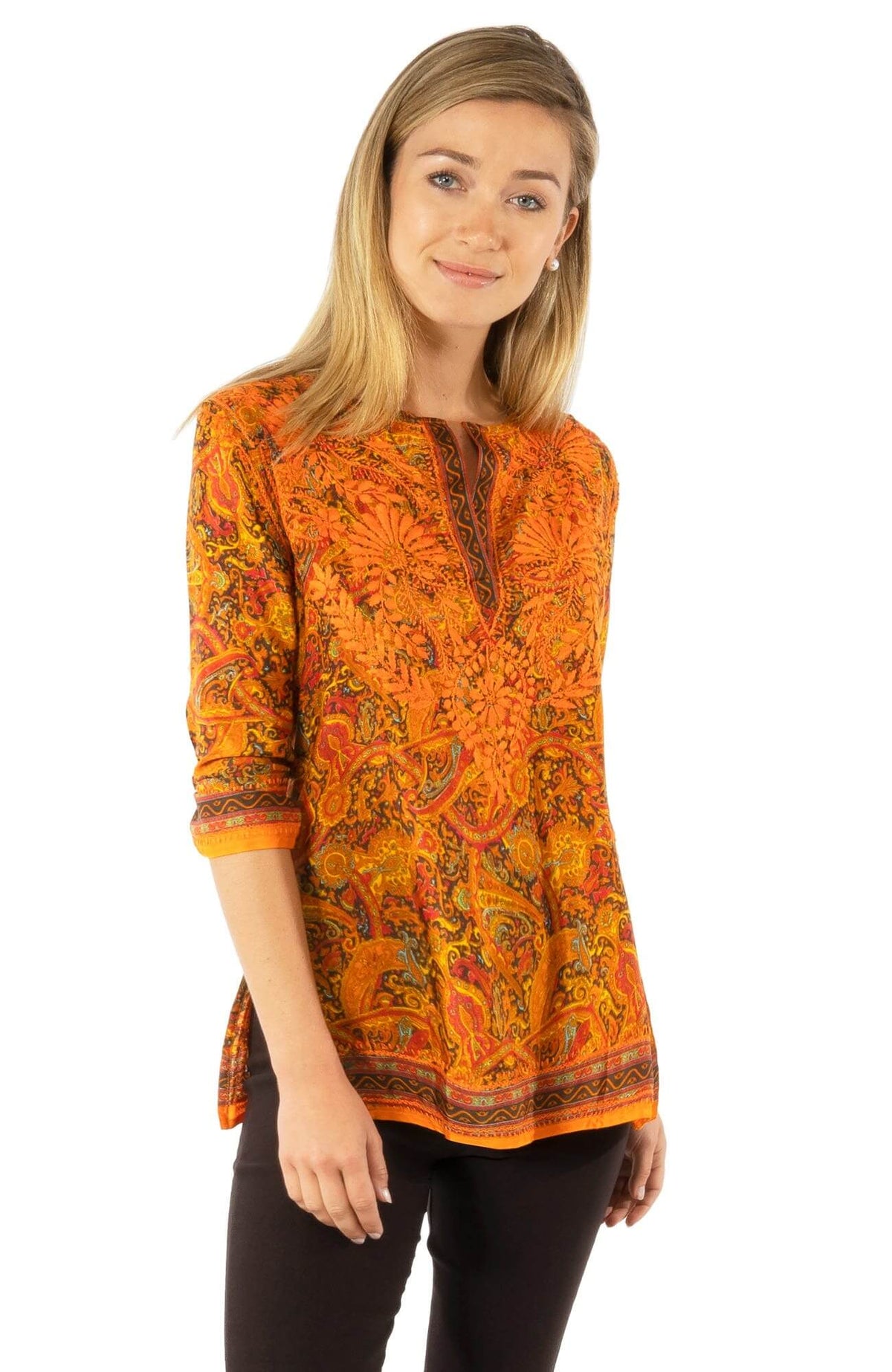 Silk Hand Embroidered Tunic - Final Sale Persian