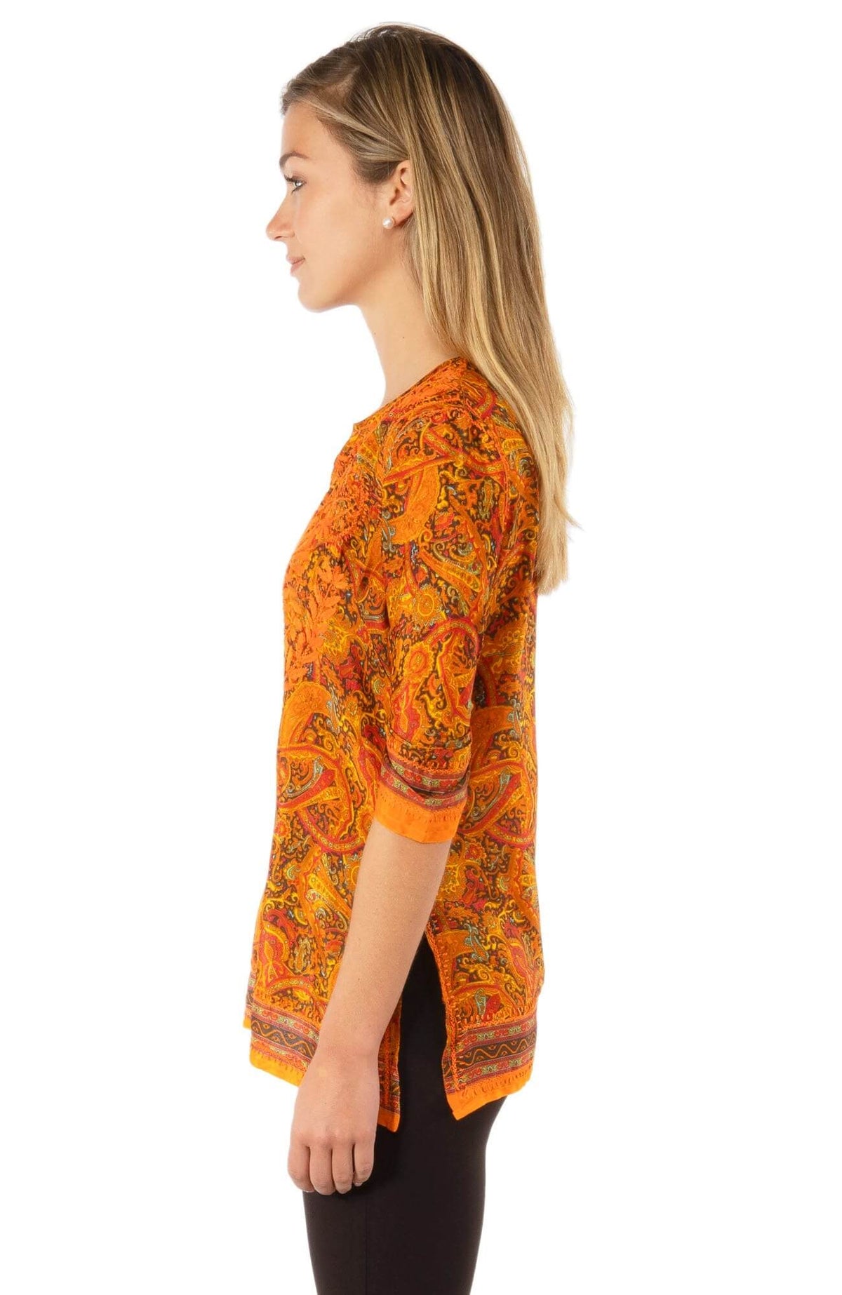 Silk Hand Embroidered Tunic - Final Sale Persian