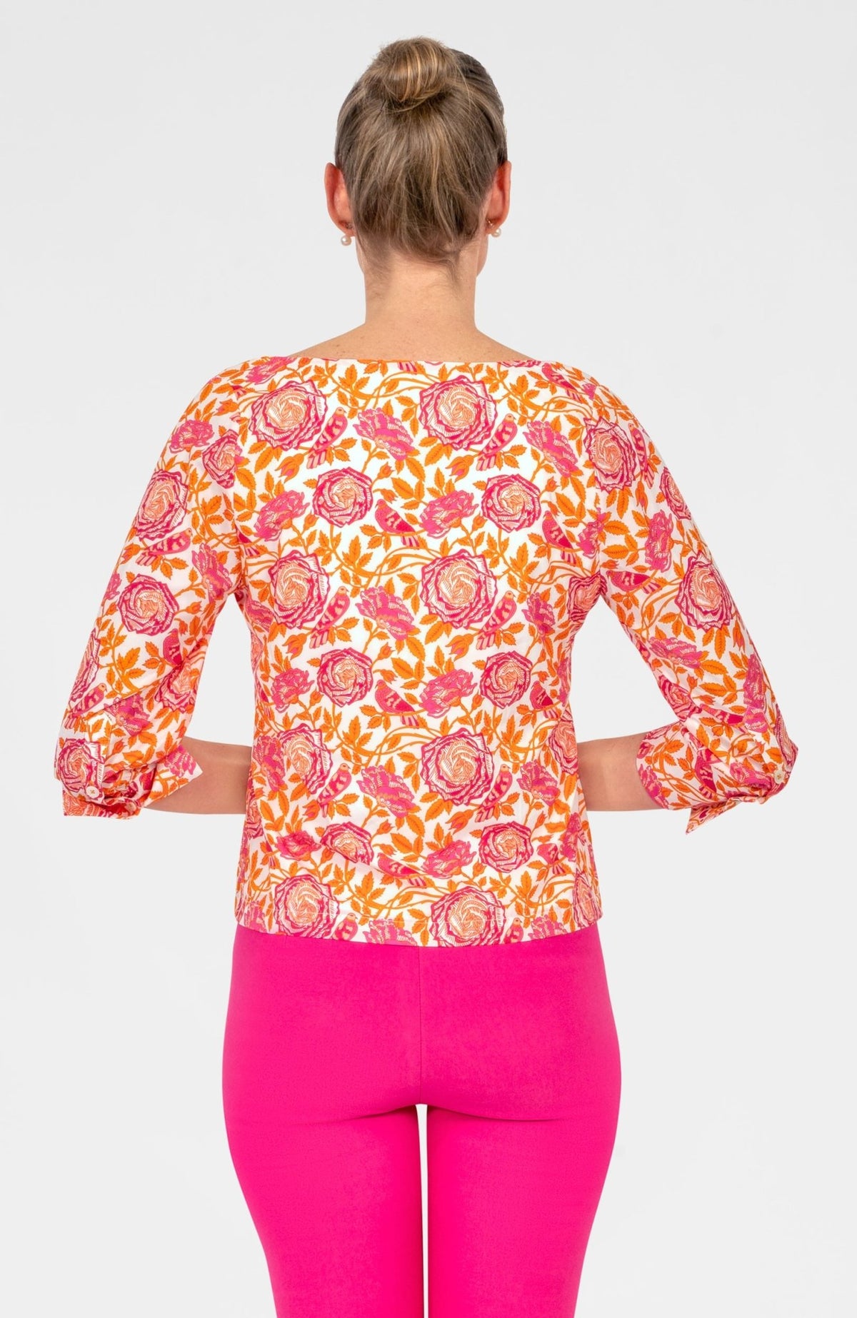 Silky Everyone Top - Smell The Roses Orange Pink