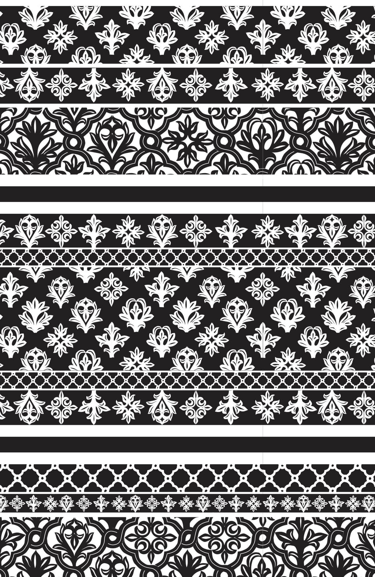 Silky Hand Embroidered Tunic - Wall of Secrets Black White