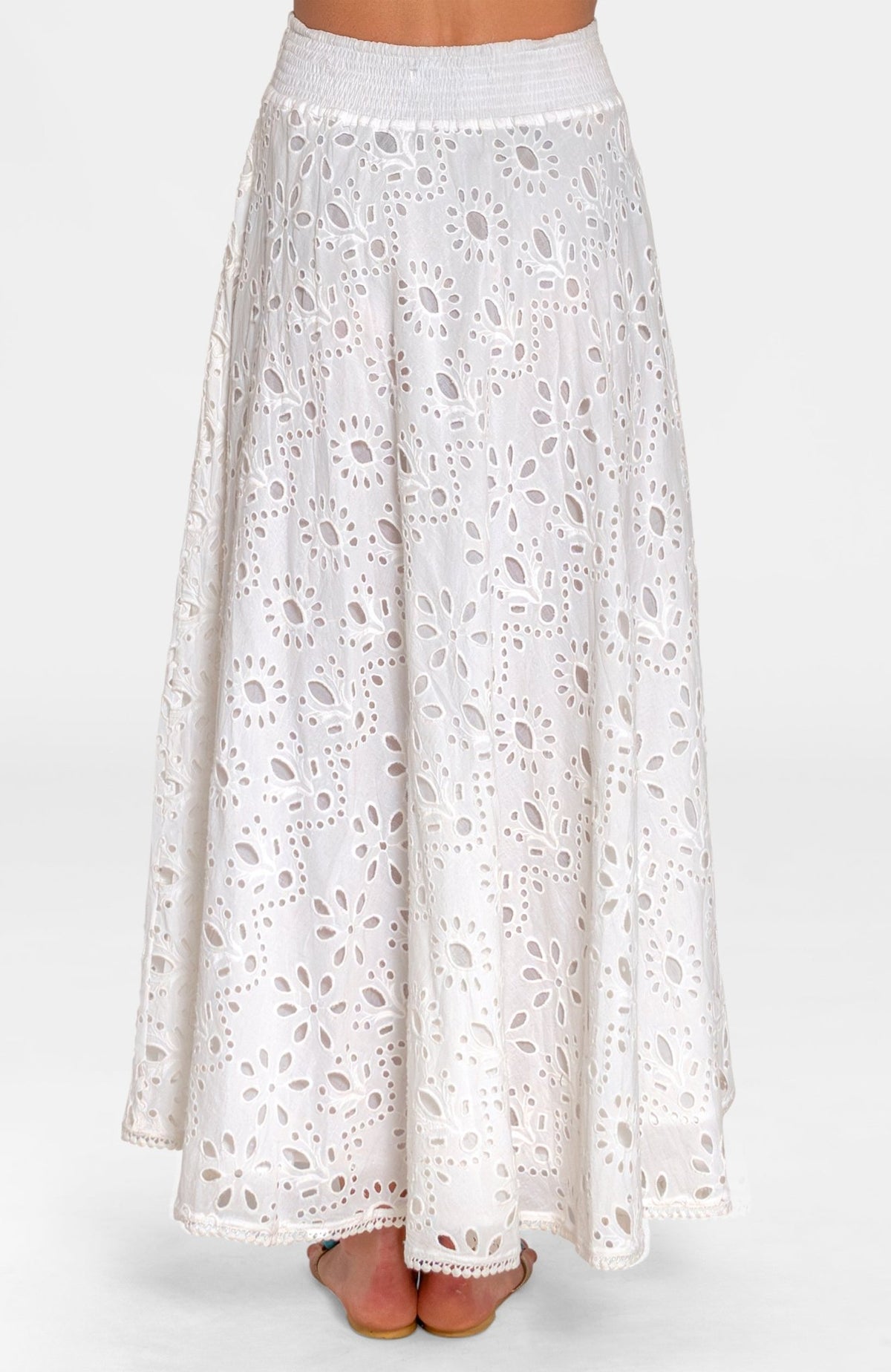 Sizzle Skirt - Eyelet White