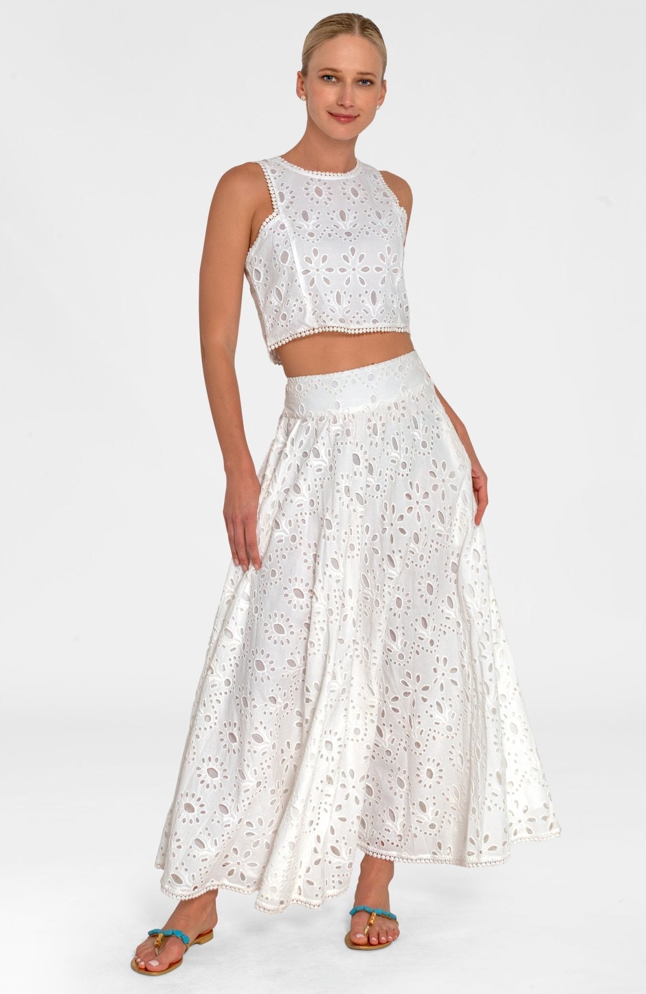 Sizzle Skirt - Eyelet White
