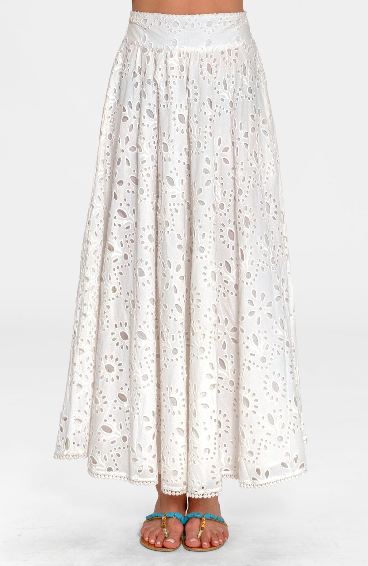 Sizzle Skirt - Eyelet White