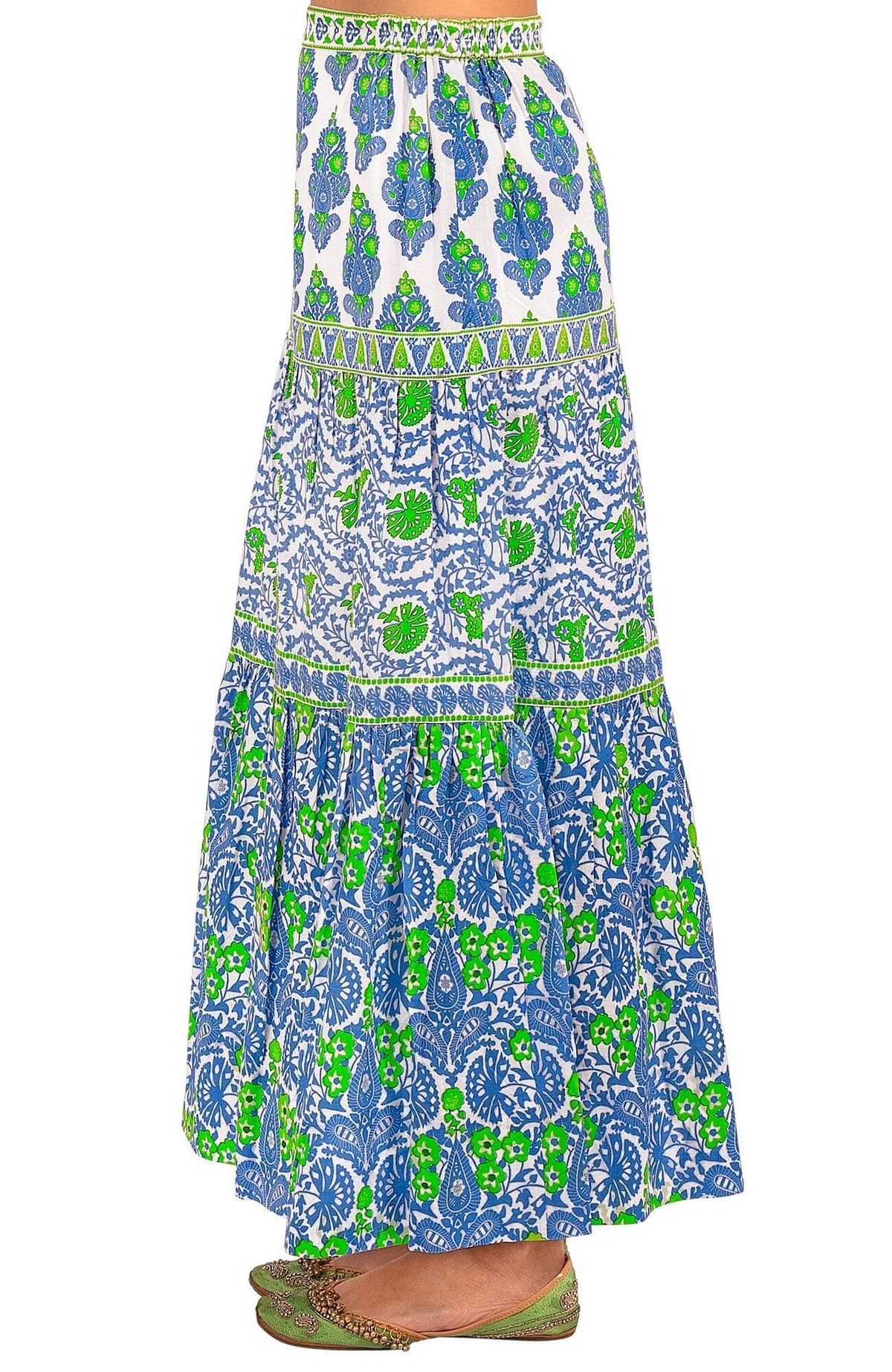 Dreaming Long Skirt - East India - Final Sale Blue Kelly
