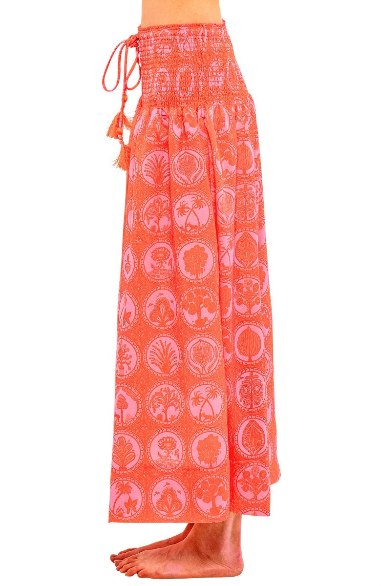 Haight Ashbury Skirt - Circle of Love Pink Red One Size