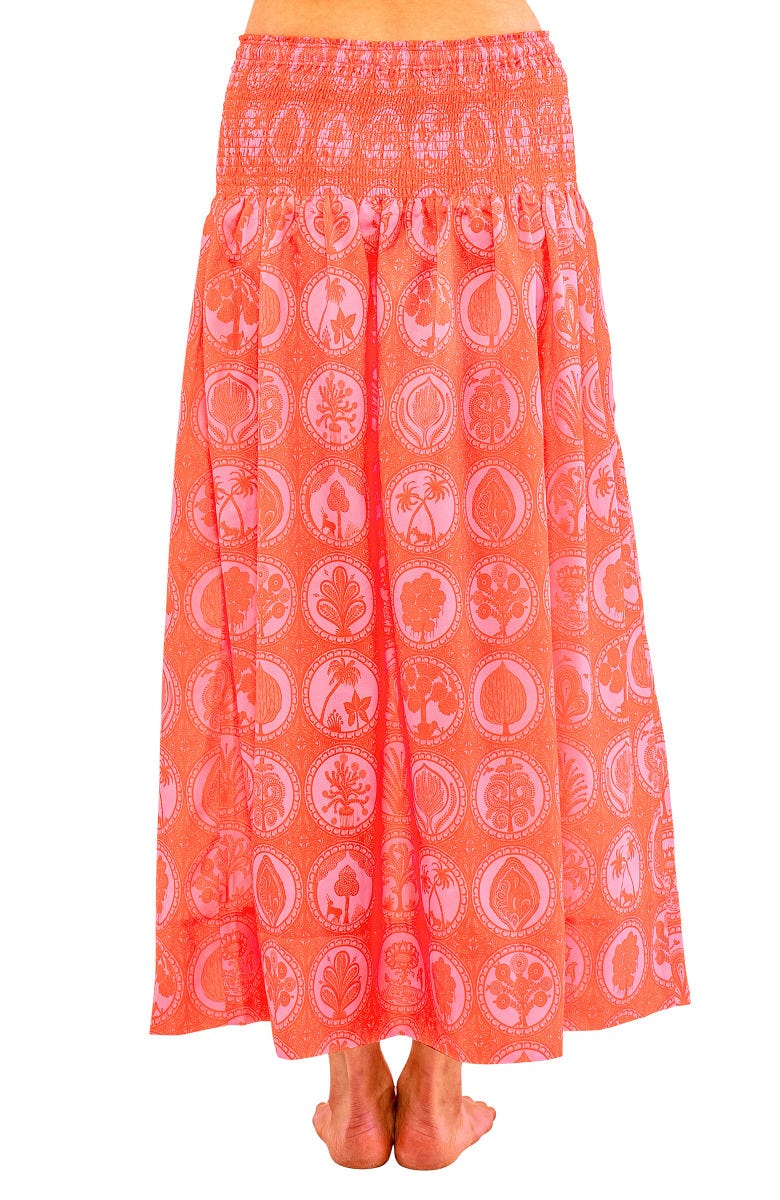 Haight Ashbury Skirt - Circle of Love Pink Red One Size