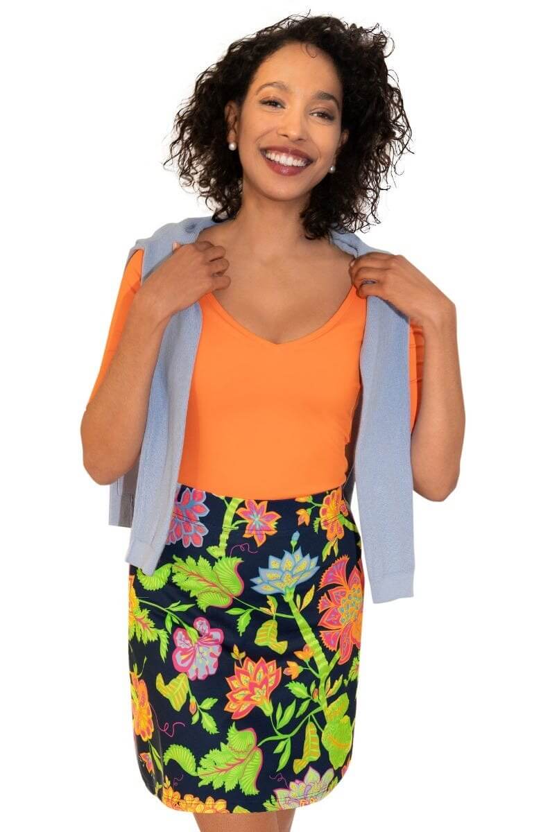 Skippy Skort - Glorious - Final Sale Navy Multi