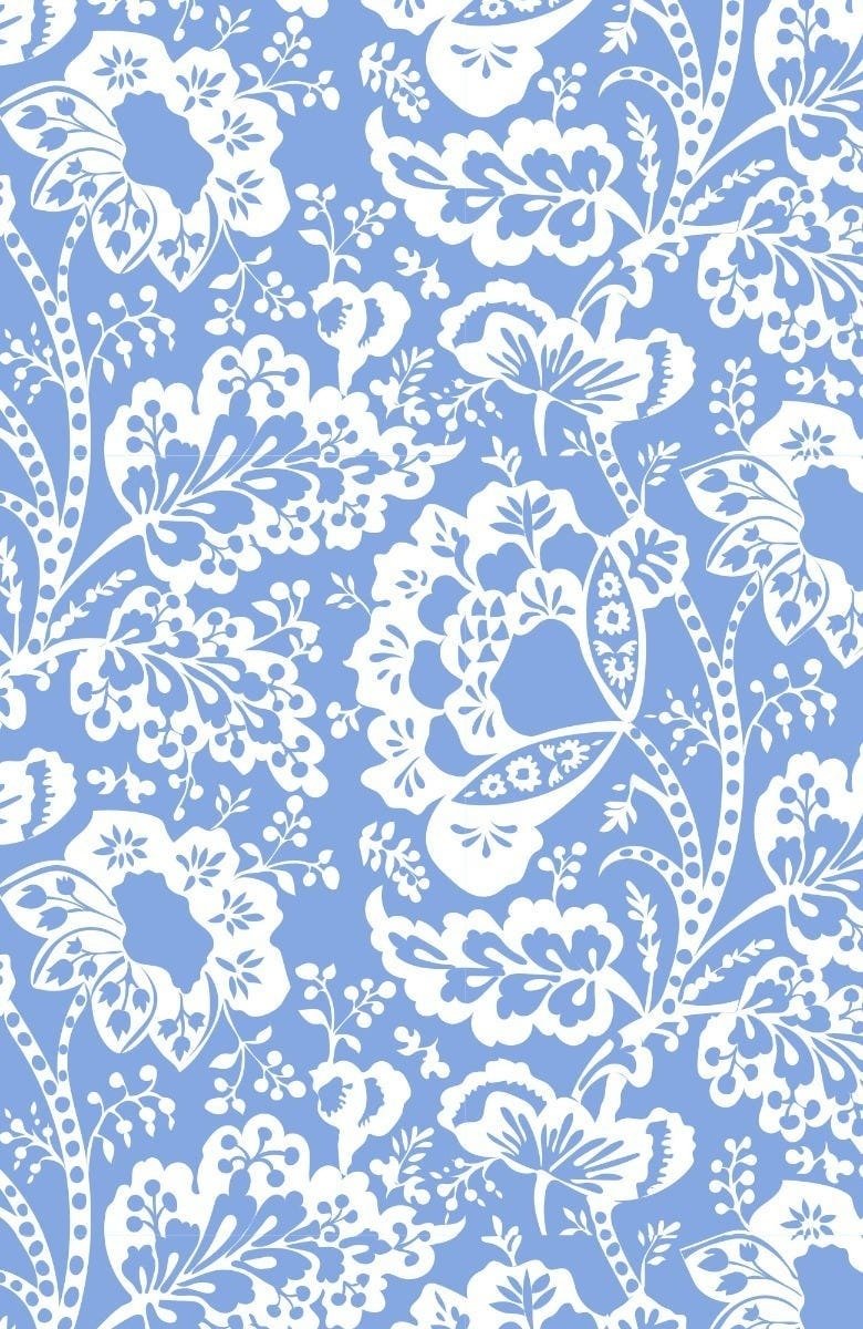 Sleeveless Ruffneck Top - Flora Periwinkle