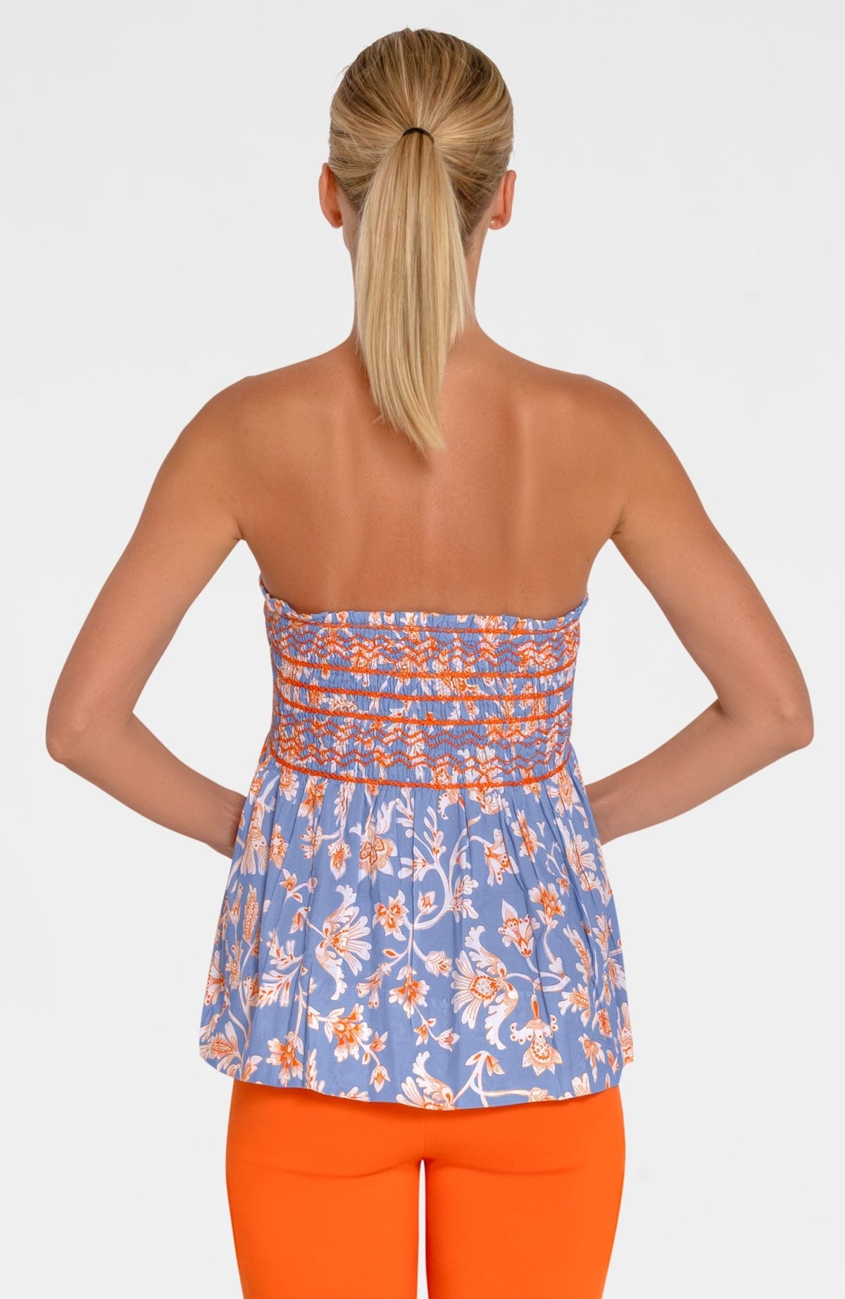 Smocked Mini Skirt/Top - Stunning Stippling Periwinkle