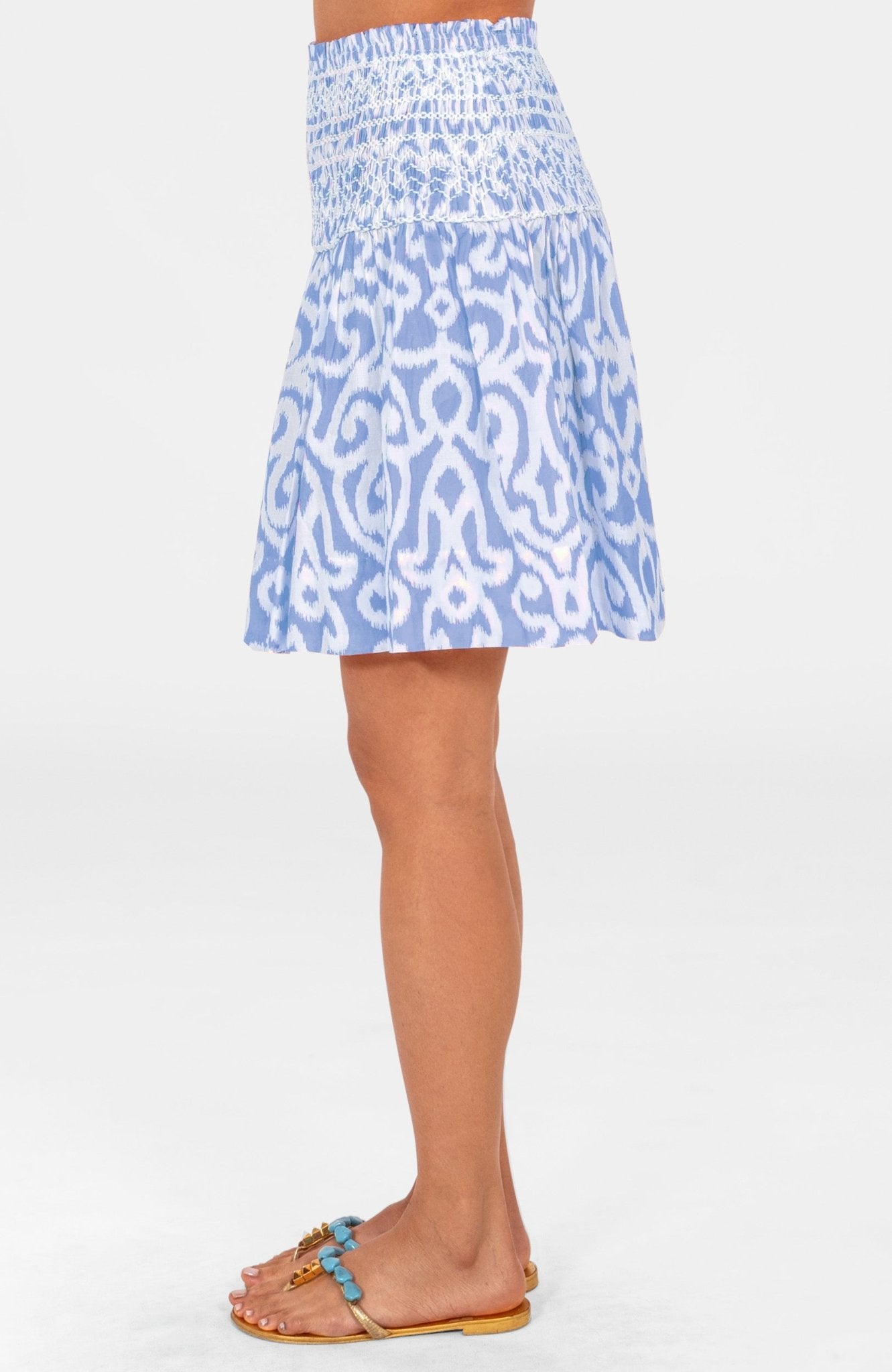 Smocked Skirt - Arabesque Light Blue