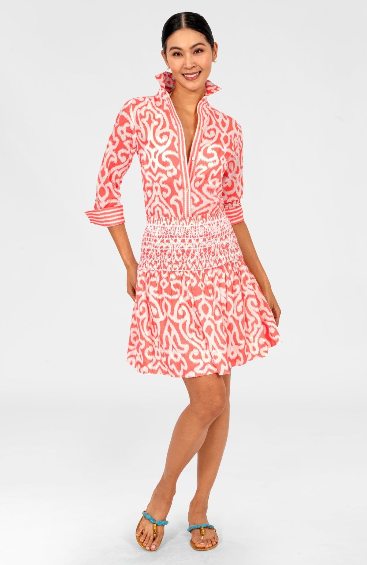 Smocked Skirt - Arabesque Melon