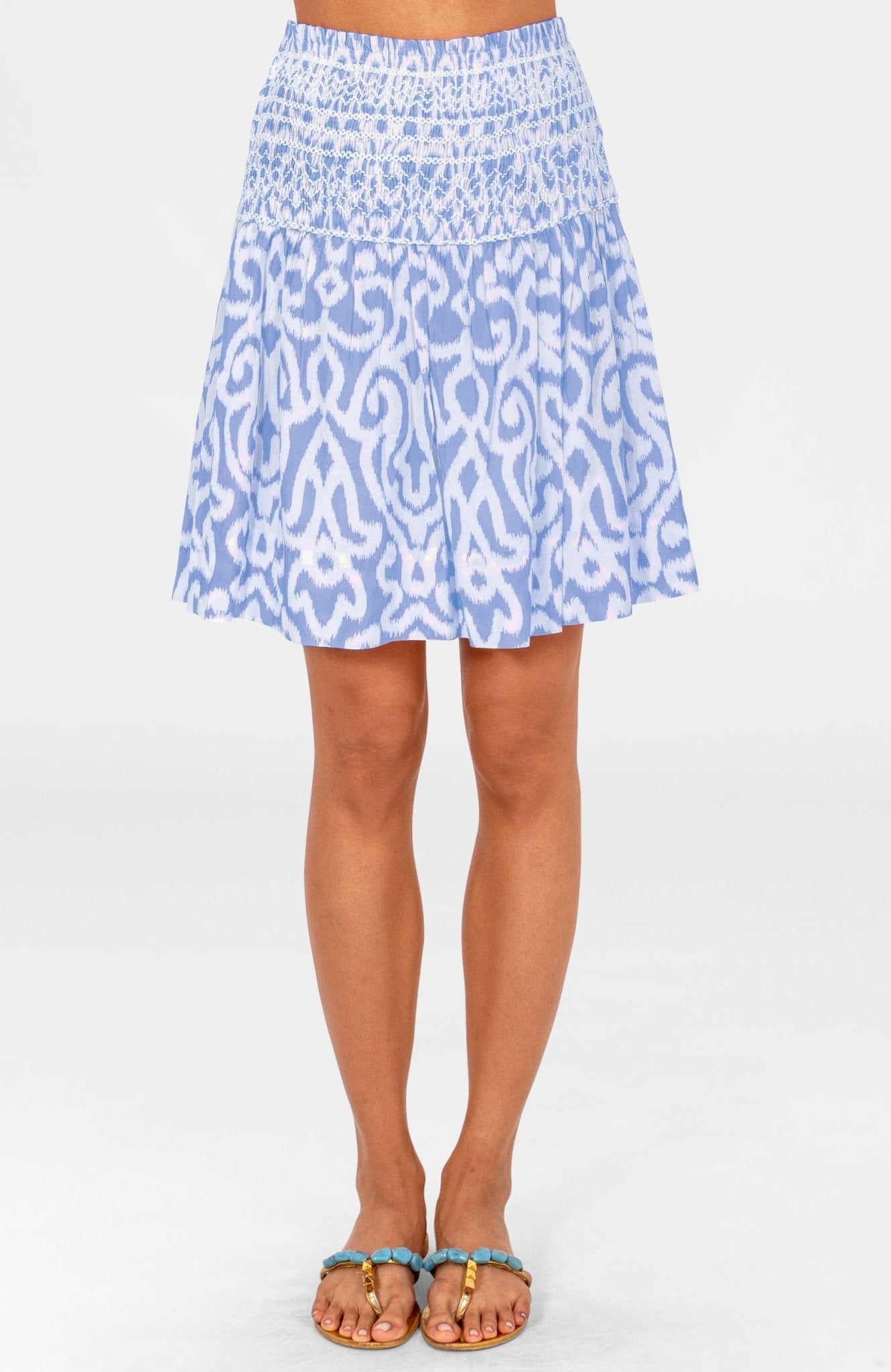 Smocked Skirt - Arabesque Light Blue